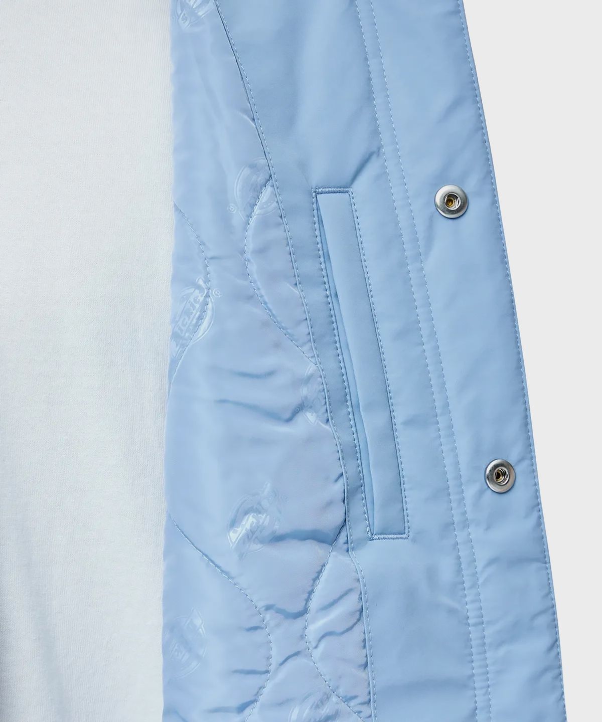 디키즈(DICKIES) 노 후드 패디드 릴렉스드 코치 재킷 Ashley Blue