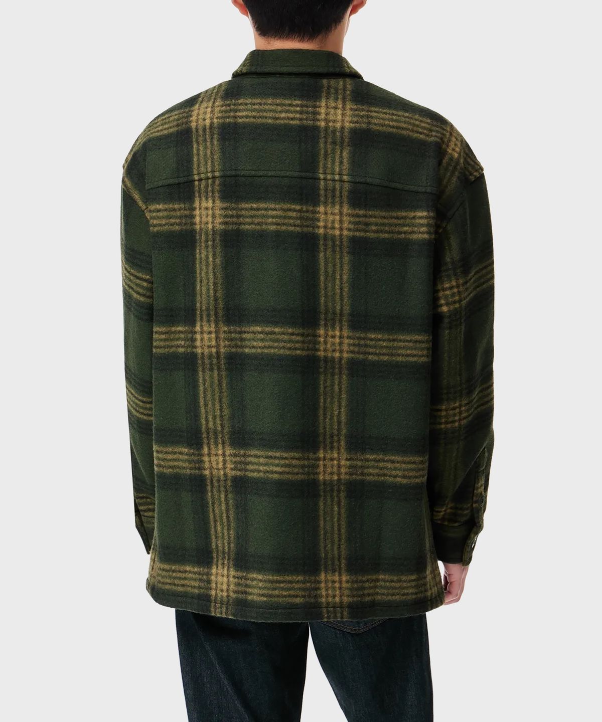 디키즈(DICKIES) 릴렉스드 플래드 롱 슬리브 셔츠 Tactical Green