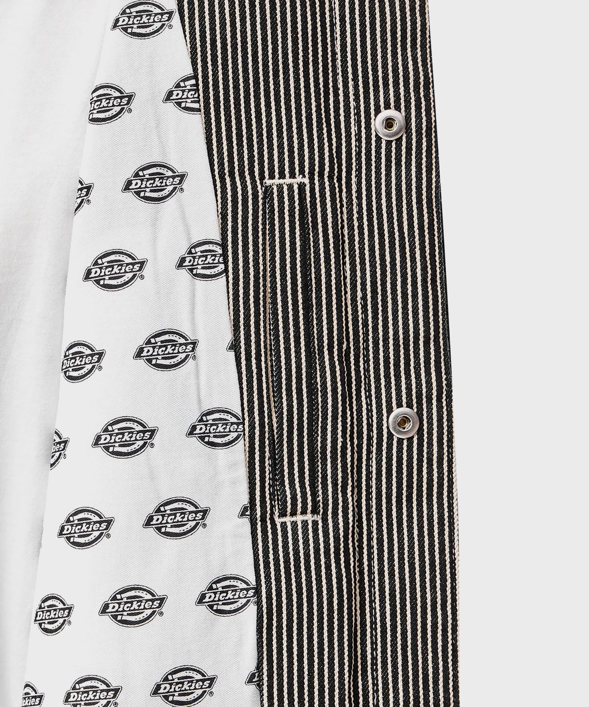 디키즈(DICKIES) 라이트 웨이트 릴렉스드 히코리 코치 재킷 Black White