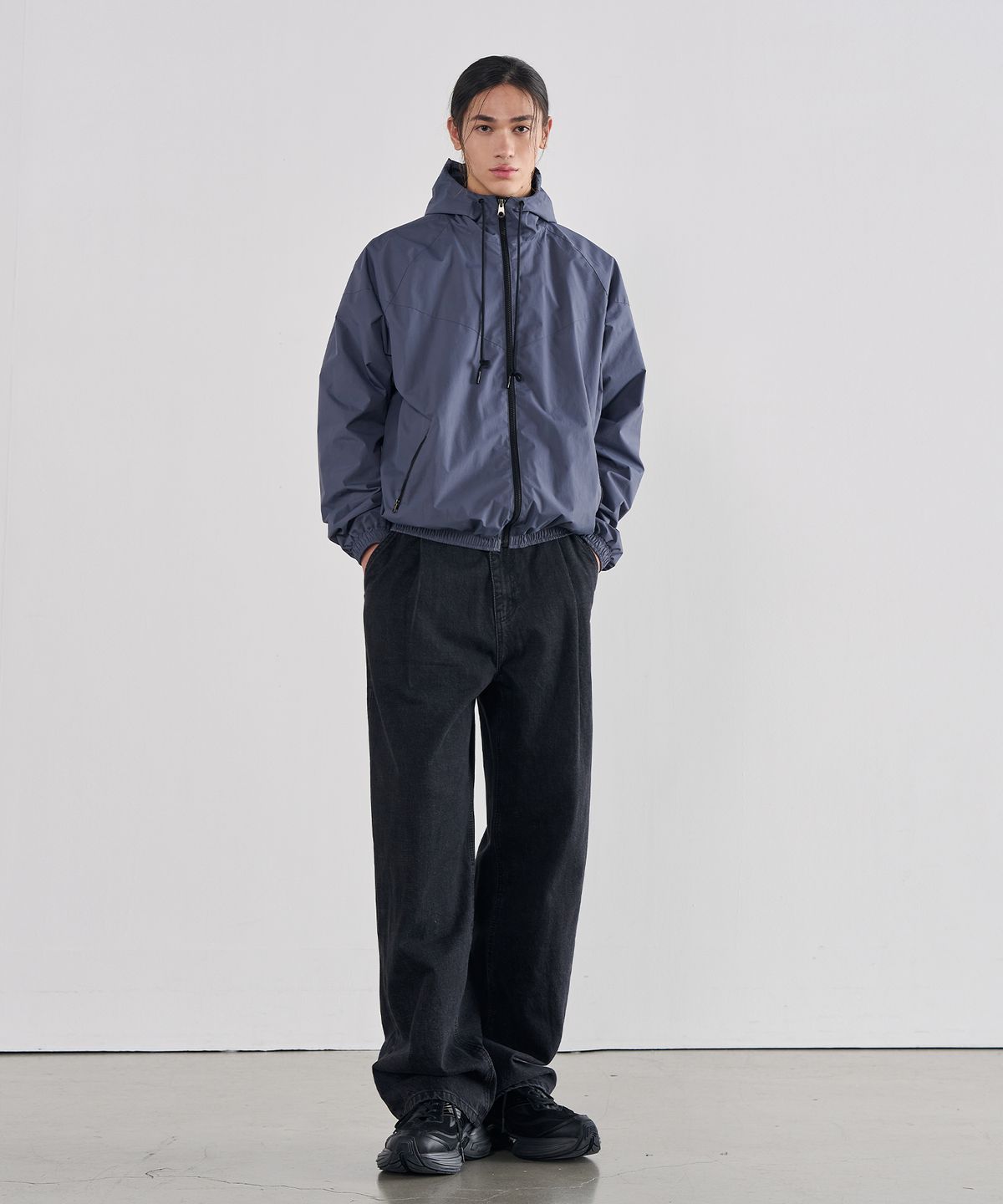 아워데이즈(OURDAYZ) 와이드핏 데님 팬츠 [WASHED BLACK]