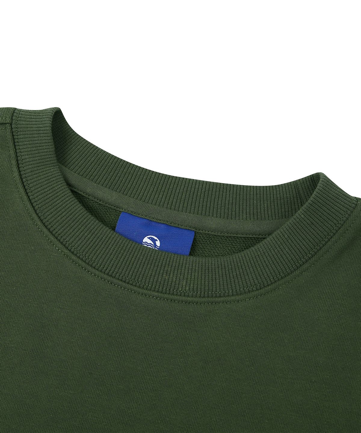 돌핀웨이브어패럴(DOLPHIN WAVE APPAREL) 돌핀 어센틱 로고 맨투맨 카키