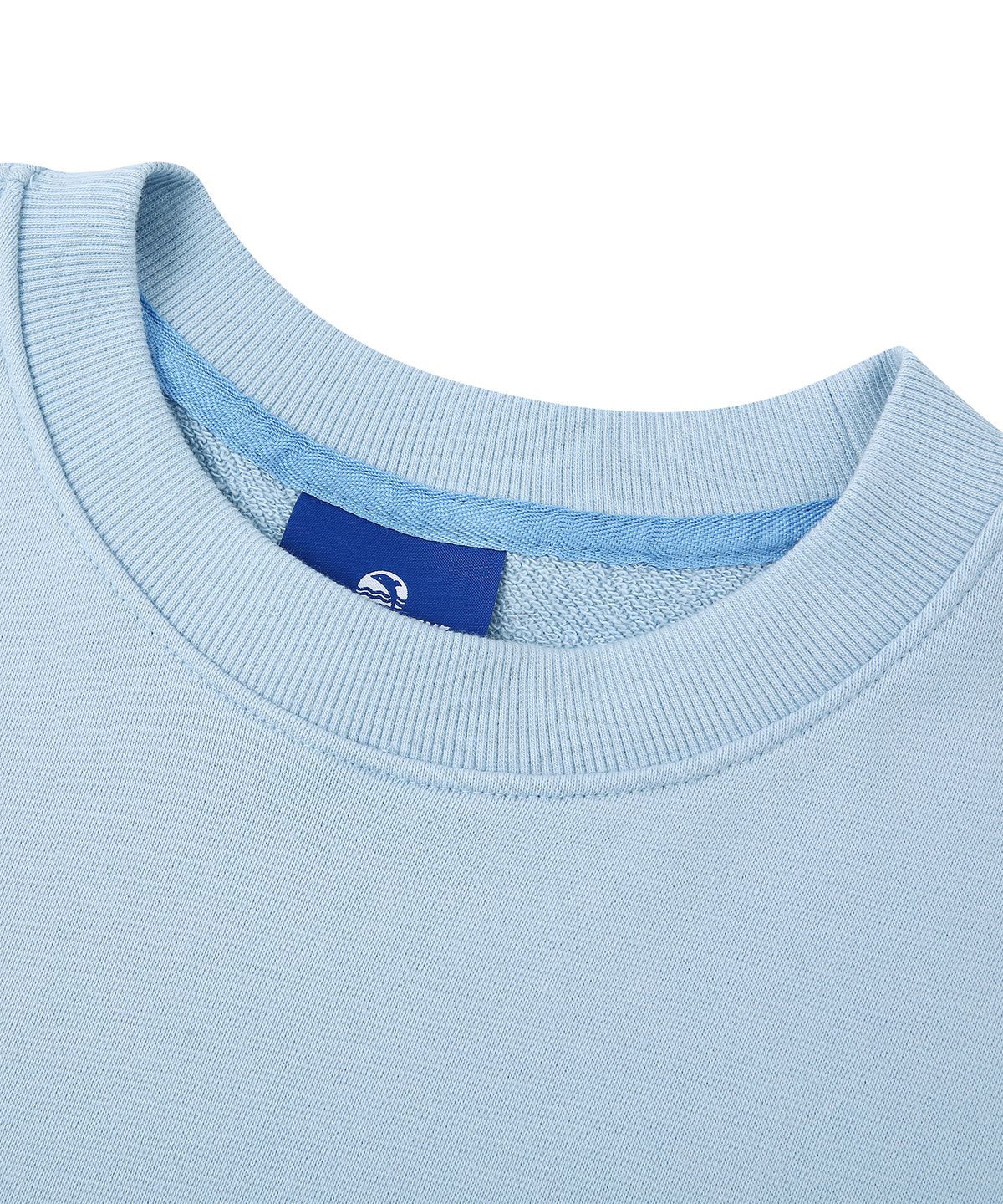 돌핀웨이브어패럴(DOLPHIN WAVE APPAREL) 돌고래 와펜 맨투맨 라이트블루