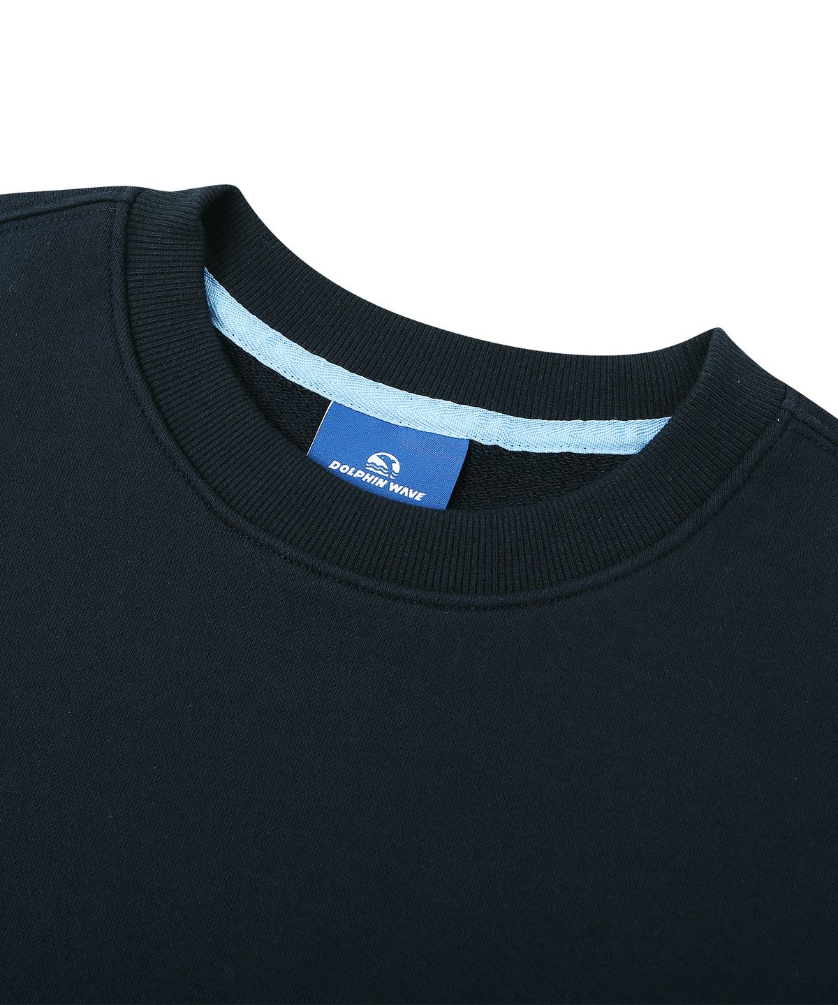 돌핀웨이브어패럴(DOLPHIN WAVE APPAREL) 돌고래 와펜 맨투맨 네이비