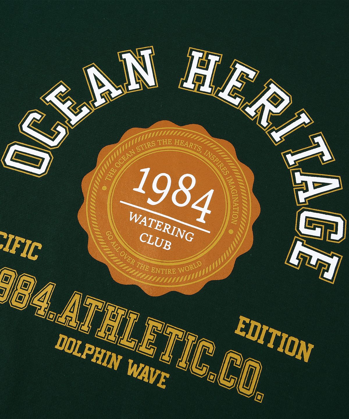 돌핀웨이브어패럴(DOLPHIN WAVE APPAREL) 돌핀 1984 맨투맨 딥그린