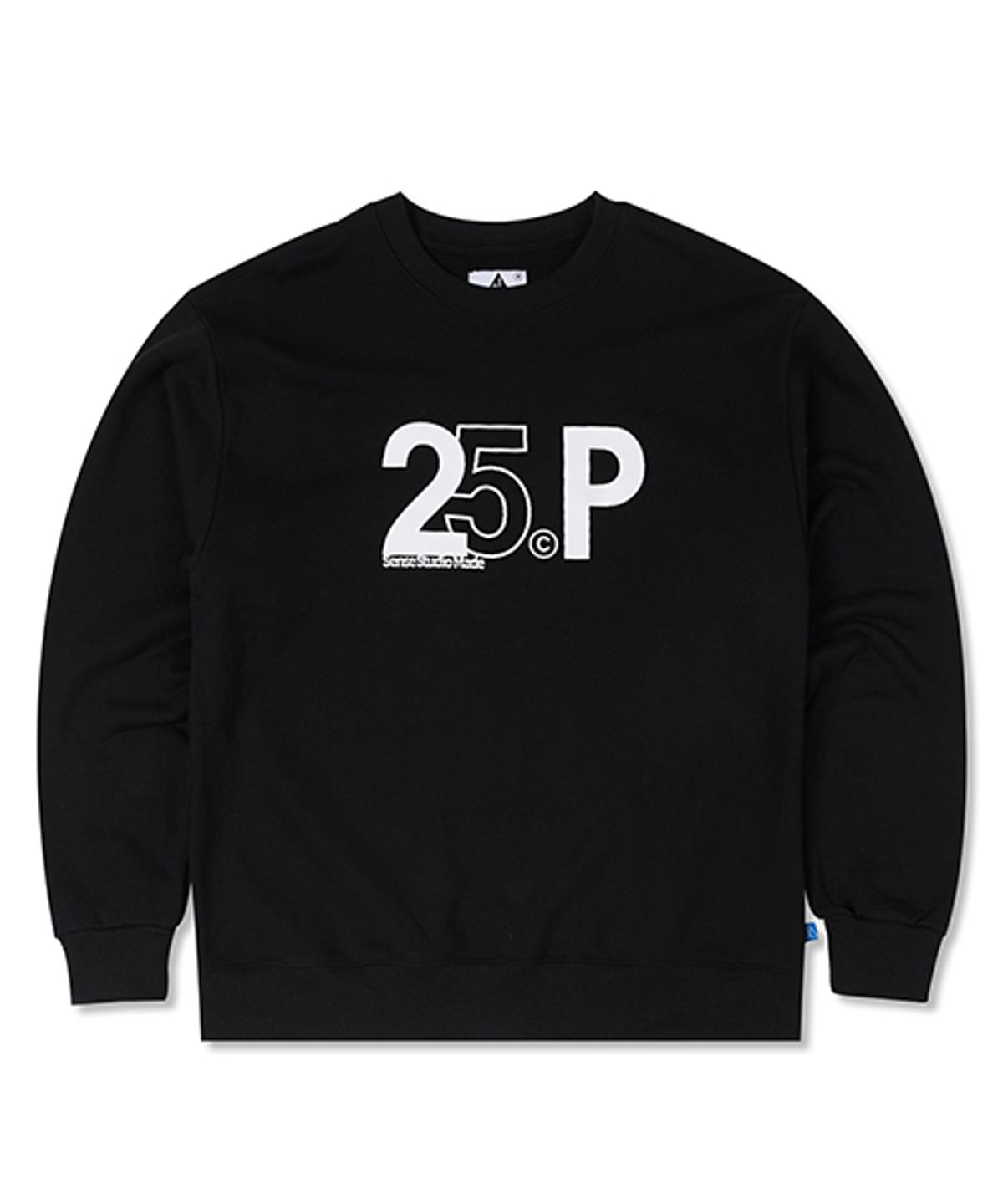 이십오퍼센테이지(25PERCENTAGE) 25P 센스 로고 스웨트셔츠 [블랙]