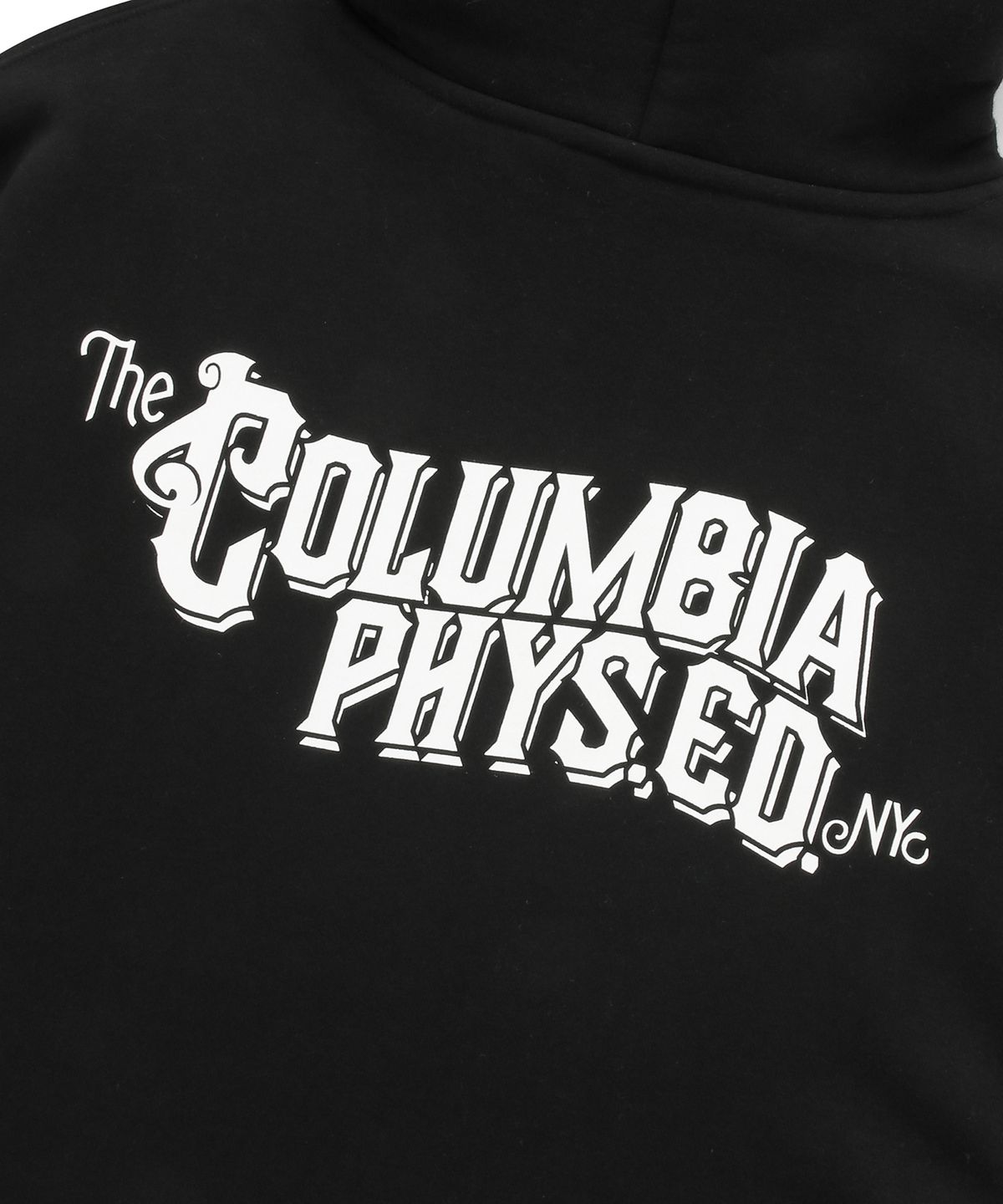 컬럼비아 유니버시티(COLUMBIA UNIVERSITY) CU PHYS.ED. LOGO FLEECE HOODY 블랙