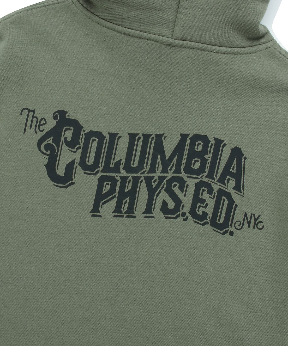 컬럼비아 유니버시티(COLUMBIA UNIVERSITY) CU PHYS.ED. LOGO FLEECE HOODY 카키