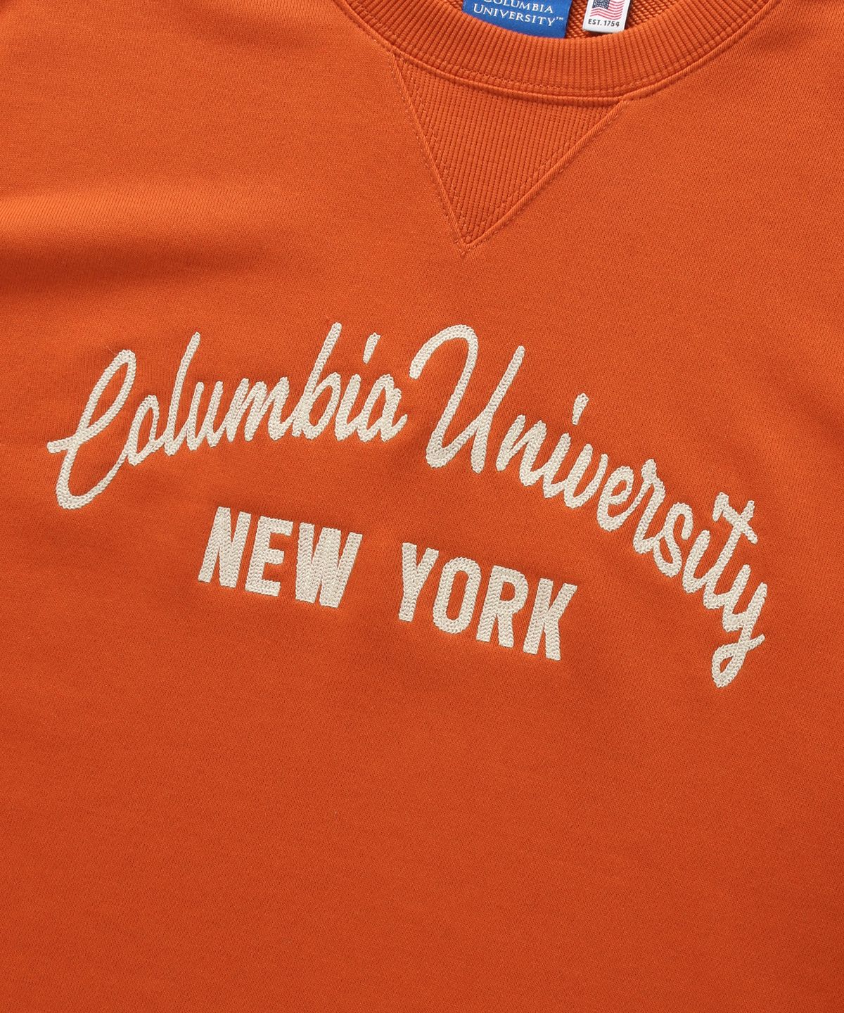 컬럼비아 유니버시티(COLUMBIA UNIVERSITY) CU NEW YORK CHAIN EMB TERRY SWEATSHIRTS 오렌지