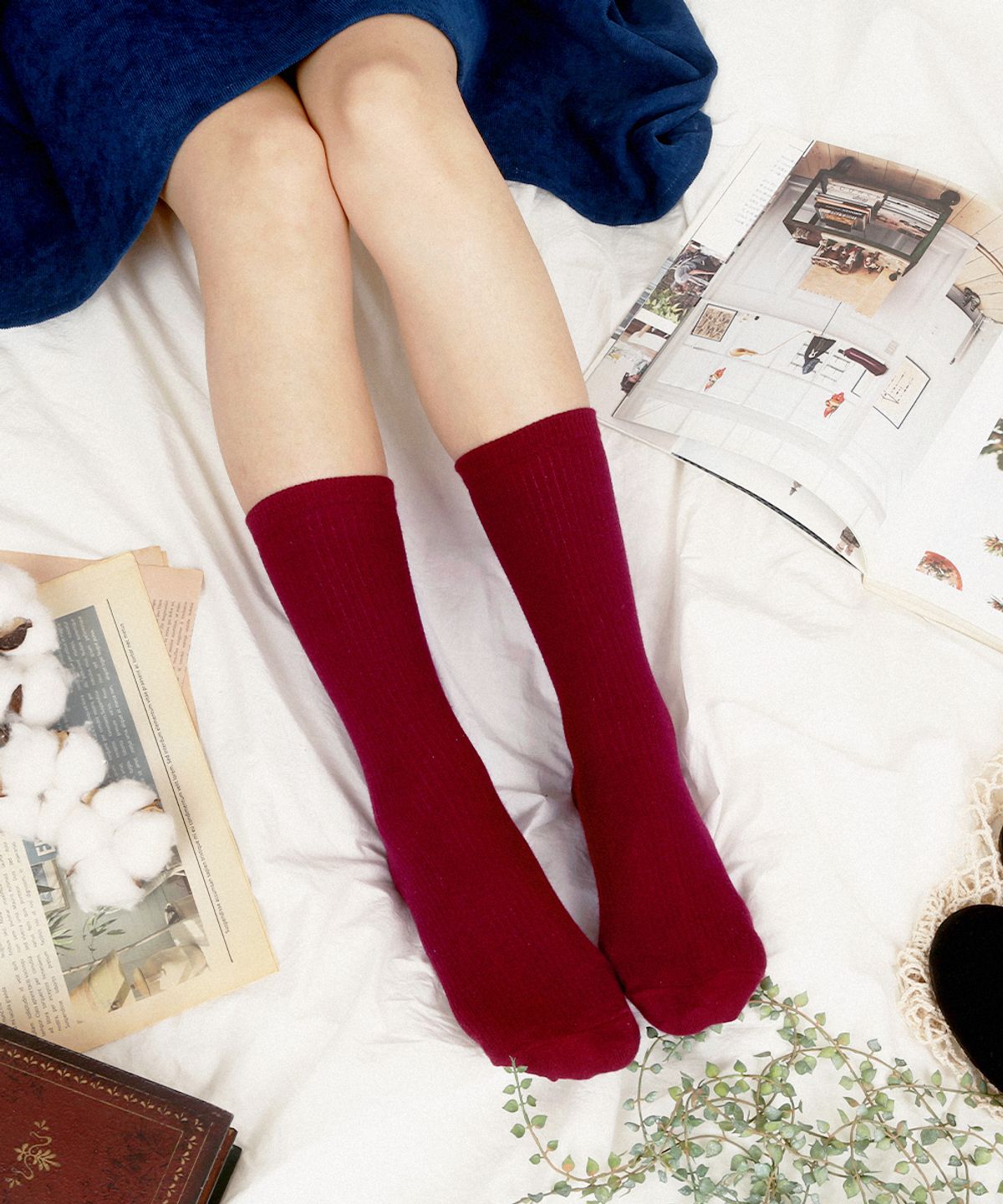 삭스에이(SOCKSA) [8PACK] 시그니처 프림 골지 긴양말