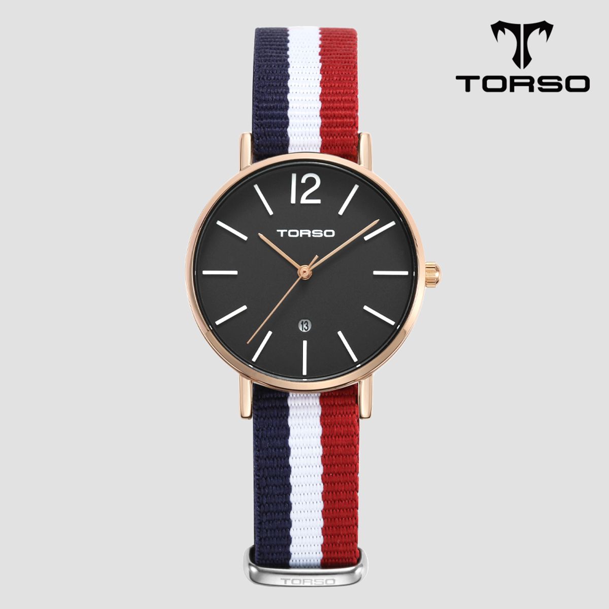 토르소(TORSO) T101F 도로스 데이트 워치 여성 나토 밴드 시계