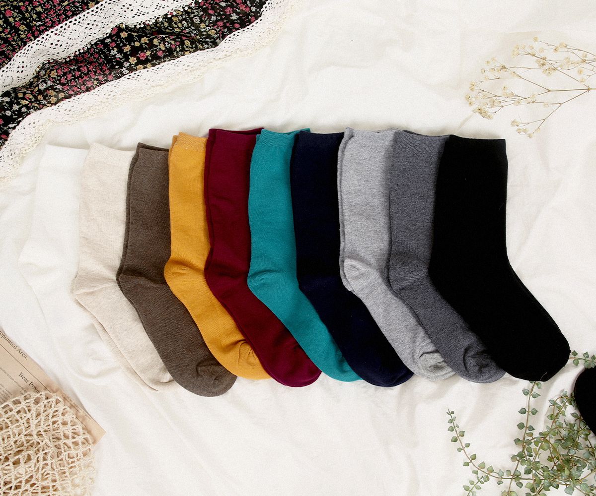 삭스에이(SOCKSA) [10PACK] 베이직 200N 퓨어 무지 긴양말