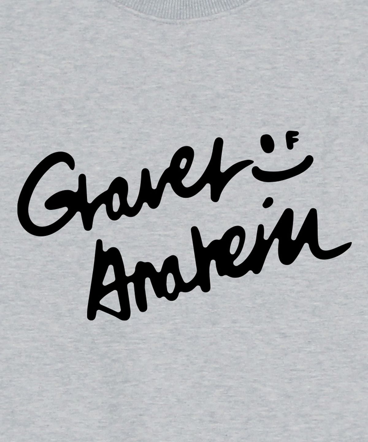 그레이버(GRAVER) [UNISEX]드로잉 로고 스마일 맨투맨_그레이