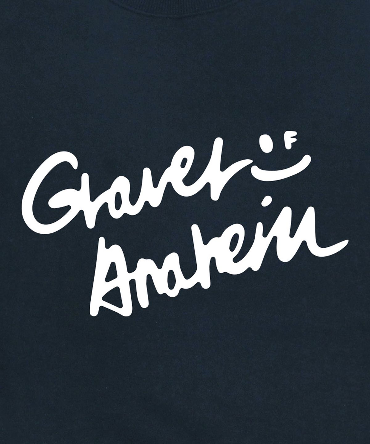 그레이버(GRAVER) [UNISEX]드로잉 로고 스마일 맨투맨_네이비