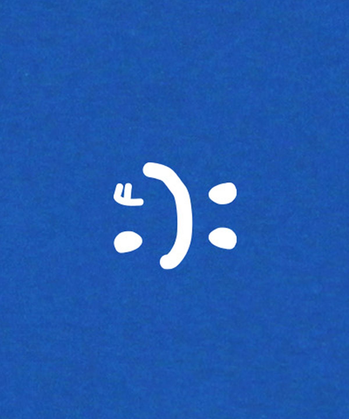 그레이버(GRAVER) [UNISEX]스몰 더블 드로잉스마일 맨투맨_코발트블루