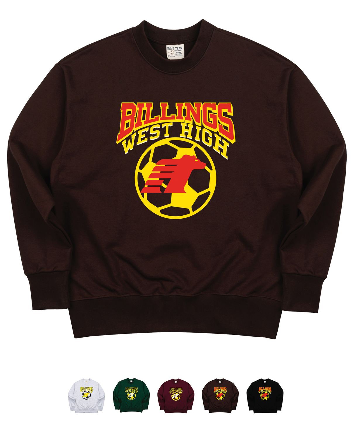 네이비팀(NAVYTEAM) V2.NTV-BILLINGS WEST HIGH SWEAT SHIRT
