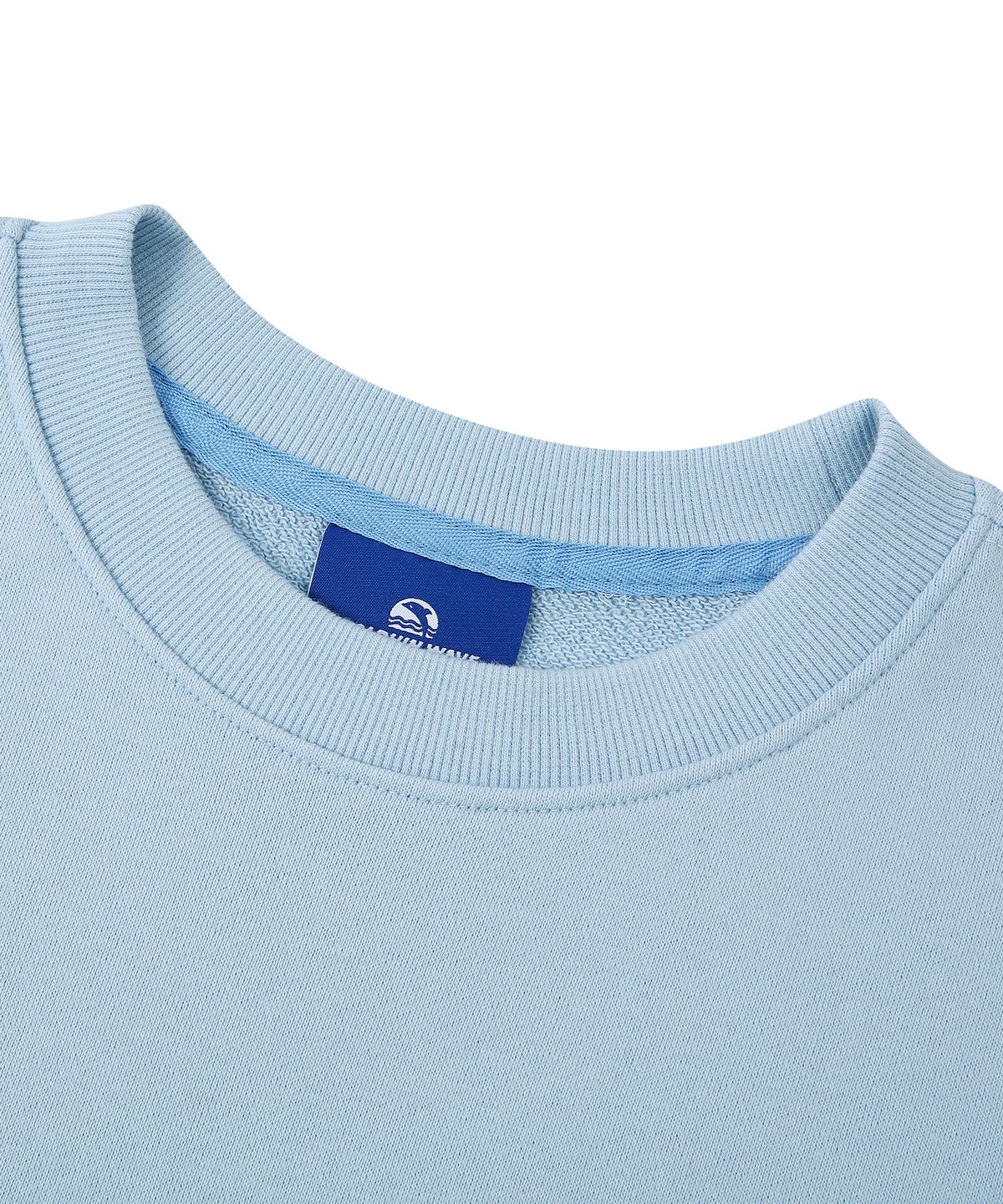 돌핀웨이브어패럴(DOLPHIN WAVE APPAREL) 오벌 돌고래 맨투맨 라이트블루