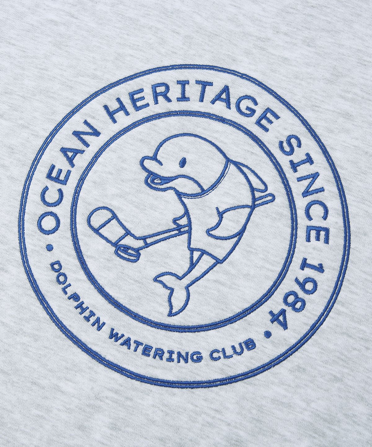 돌핀웨이브어패럴(DOLPHIN WAVE APPAREL) 하키보이 돌고래 맨투맨 쿨그레이