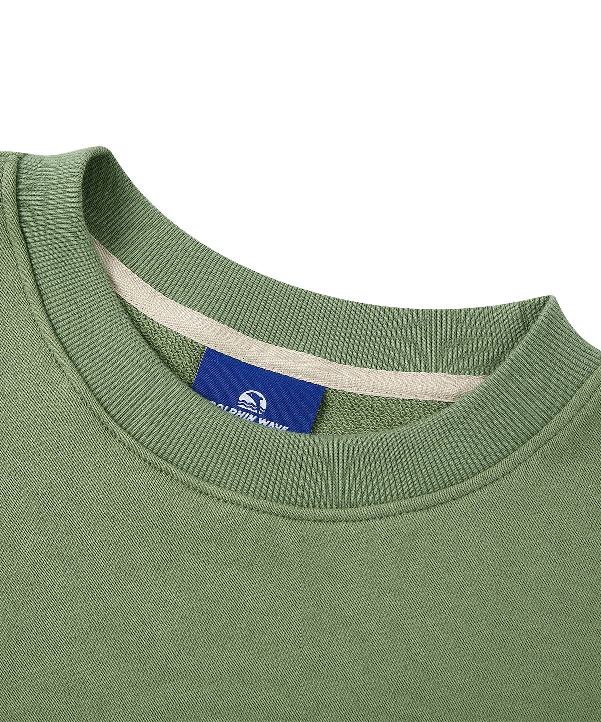 돌핀웨이브어패럴(DOLPHIN WAVE APPAREL) 돌핀 애슬레틱 클럽 맨투맨 페일그린
