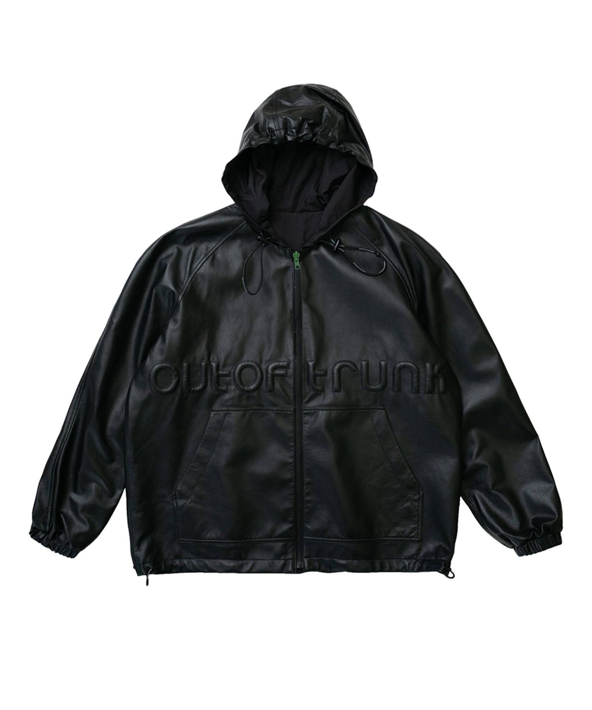 아웃 오브 트렁크(OUT OF TRUNK) OOT Leather Zip-Up Hoodie
