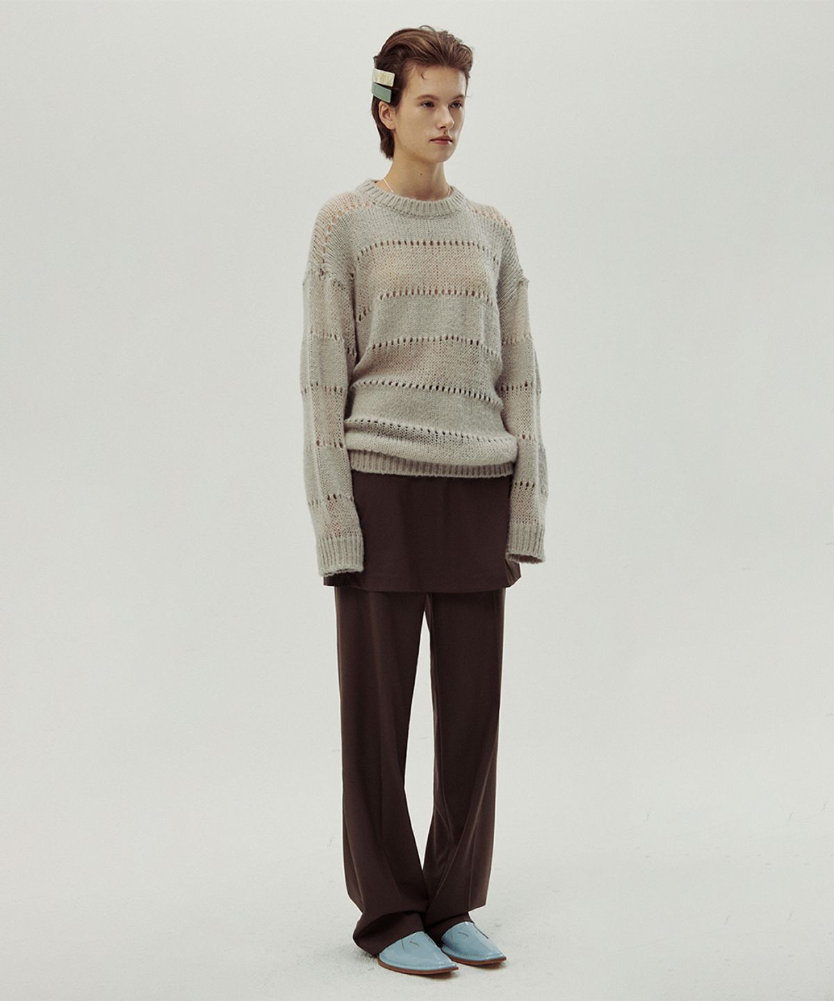 시눈(SINOON) 2 WAY LAYERED PANTS (BROWN)