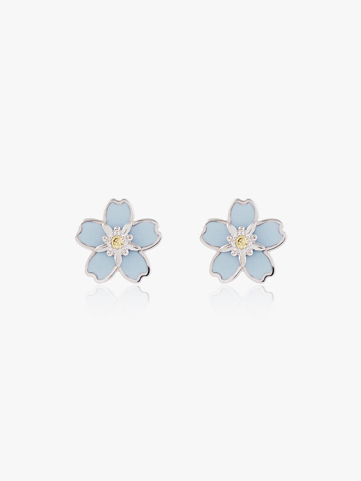 누누핑거스(NOONOO FINGERS) [925은침] 마이오소티스 이어링 (2 color 멜로우화이트, 스카이블루)