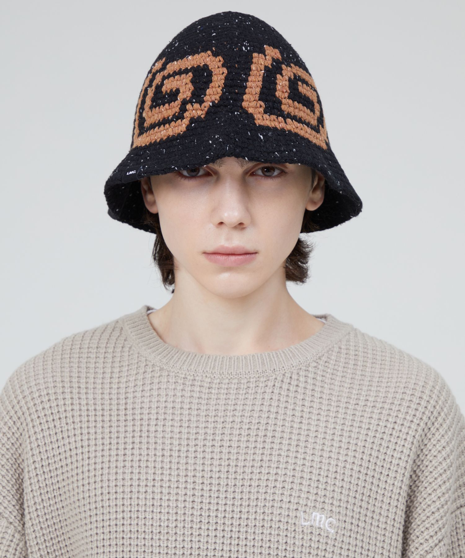 ★韓国の人気★【LMC】★LMC SPIRAL CROCHET BUCKET HA.T★ MUSINSA公式 | LMC LMC SPIRAL CROCHET BUCKET HAT black