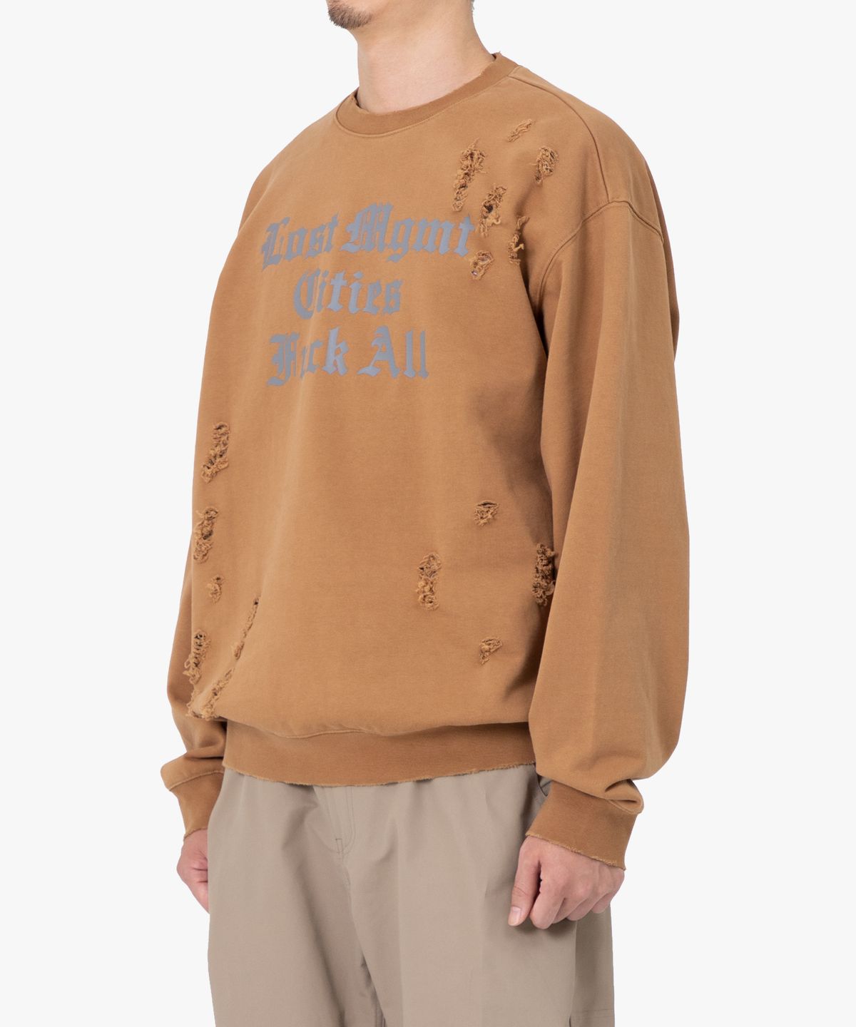 엘엠씨(LMC) LMC DISTRESSED EDGE F ALL SWEATSHIRT camel