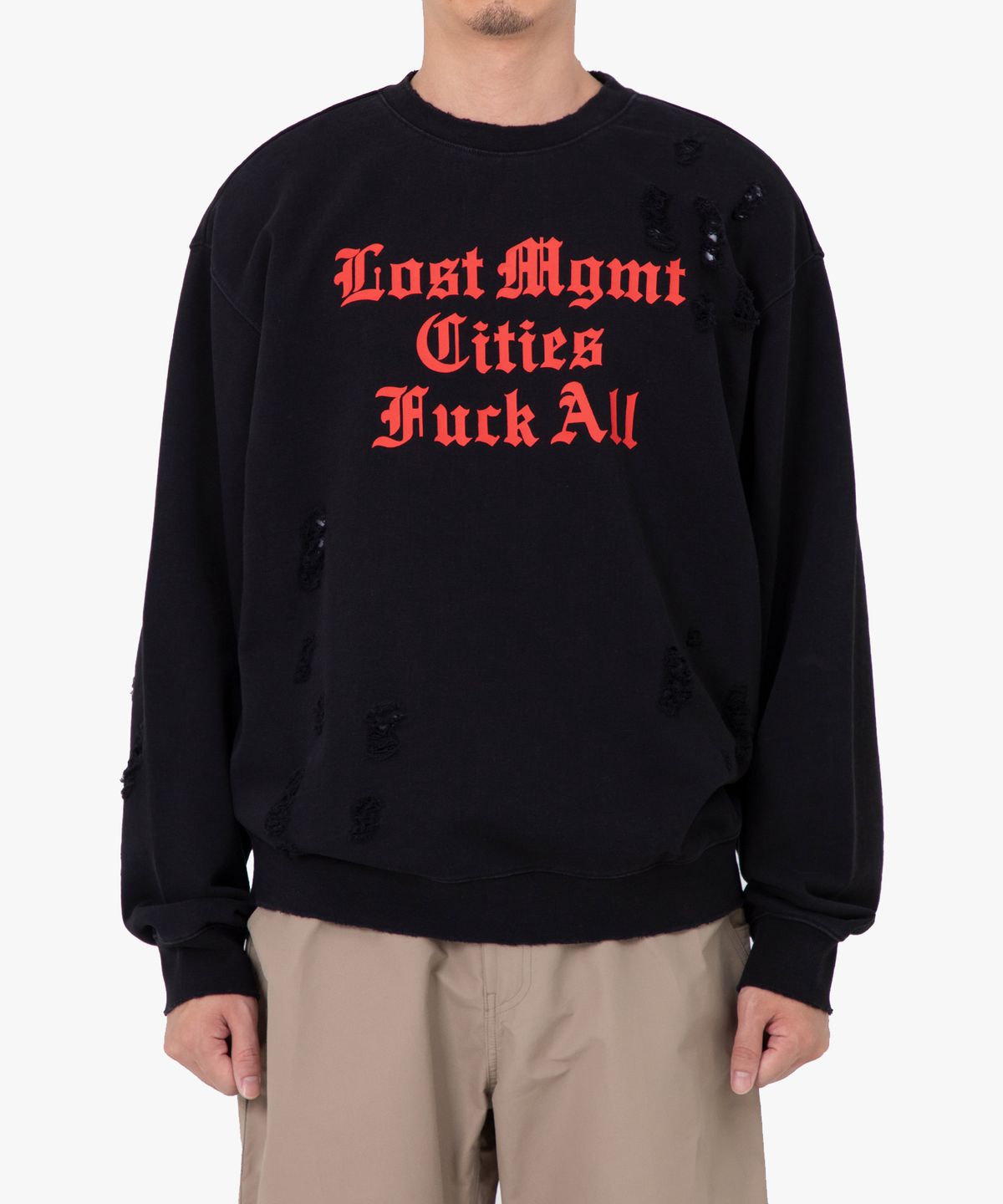 엘엠씨(LMC) LMC DISTRESSED EDGE F ALL SWEATSHIRT black