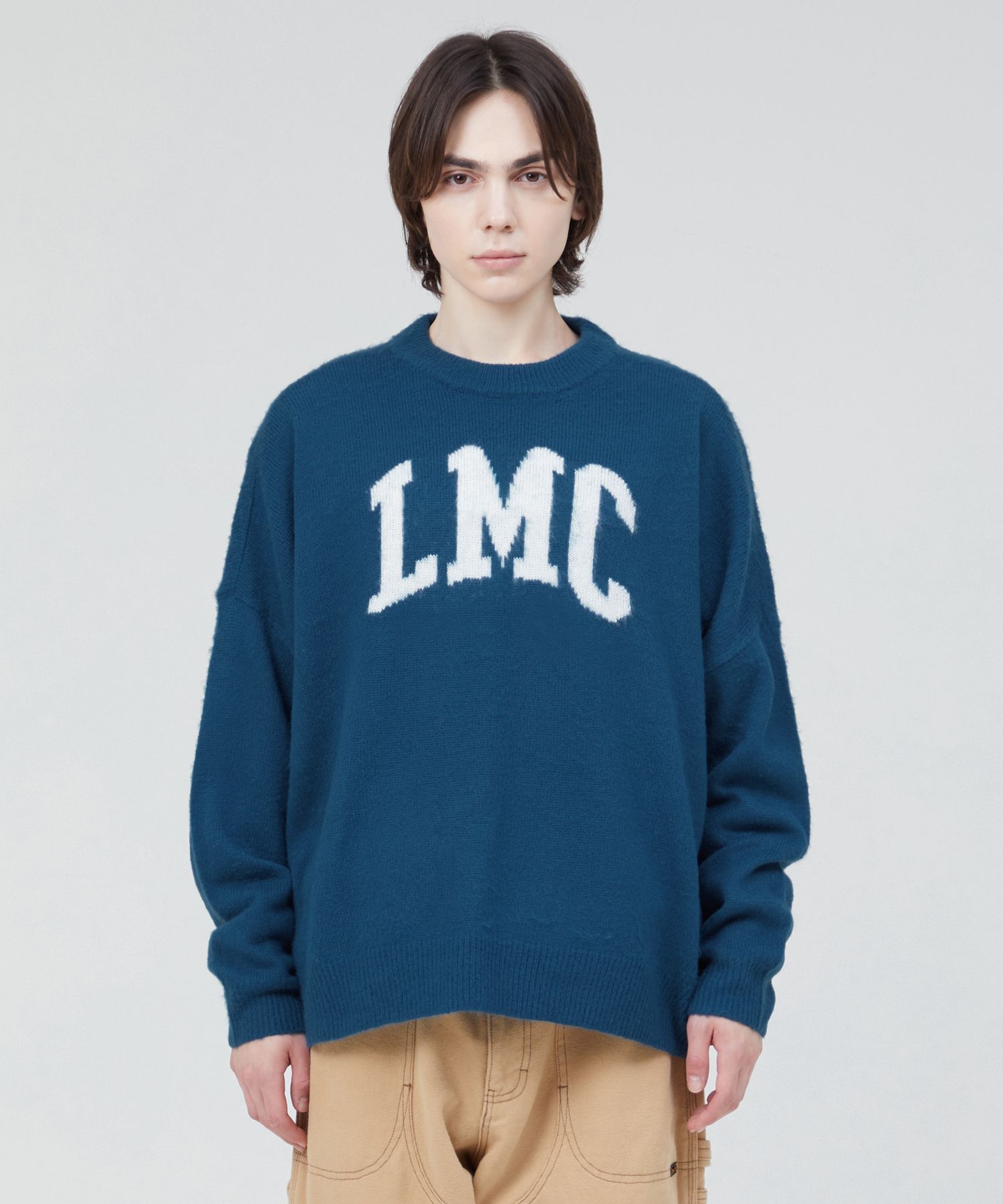 [ LMC ]★LMC BRUSHED ARCH KNIT SWEATER MUSINSA | LMC LMC BRUSHED ARCH KNIT SWEATER blue