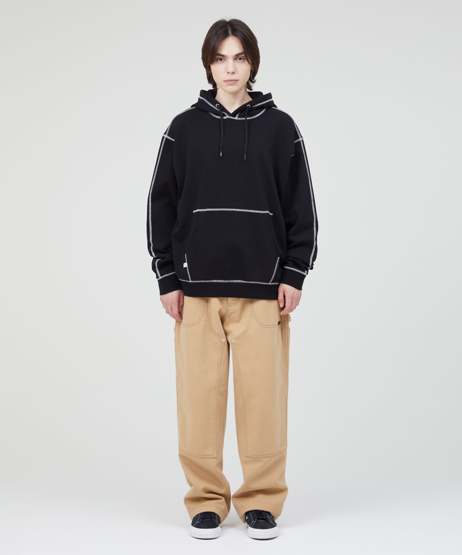 [ LMC ]★LMC CONTRAST STITCH HOODIE MUSINSA | LMC LMC CONTRAST STITCH HOODIE black