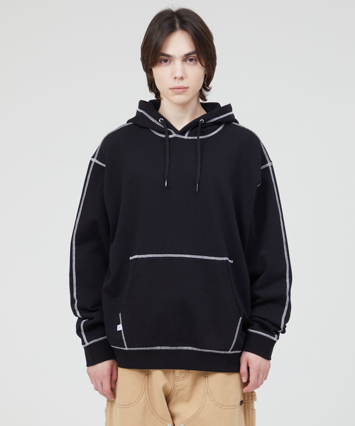 [ LMC ]★LMC CONTRAST STITCH HOODIE MUSINSA | LMC LMC CONTRAST STITCH HOODIE black