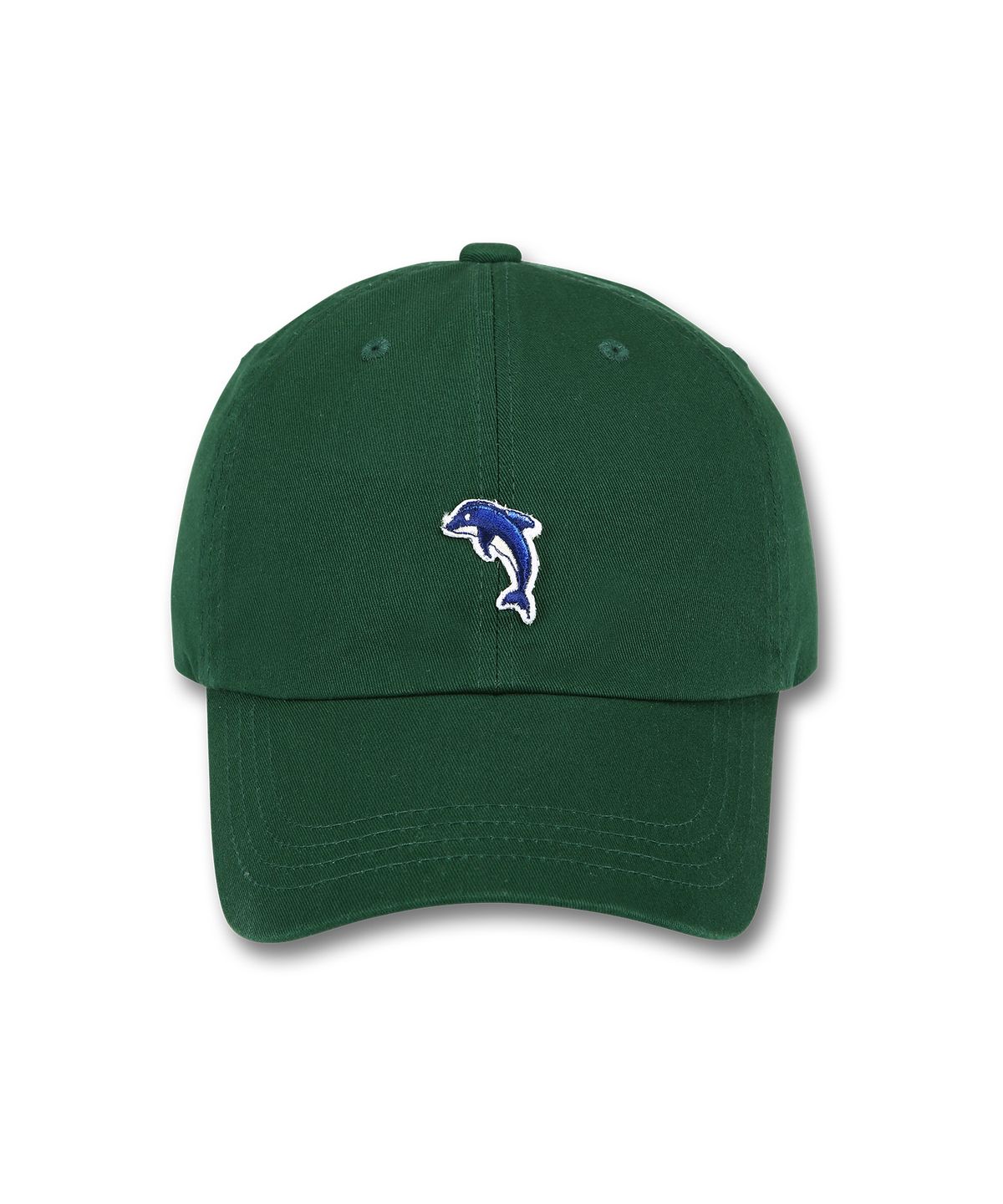 돌핀웨이브어패럴(DOLPHIN WAVE APPAREL) 돌핀 미니자수볼캡  딥그린
