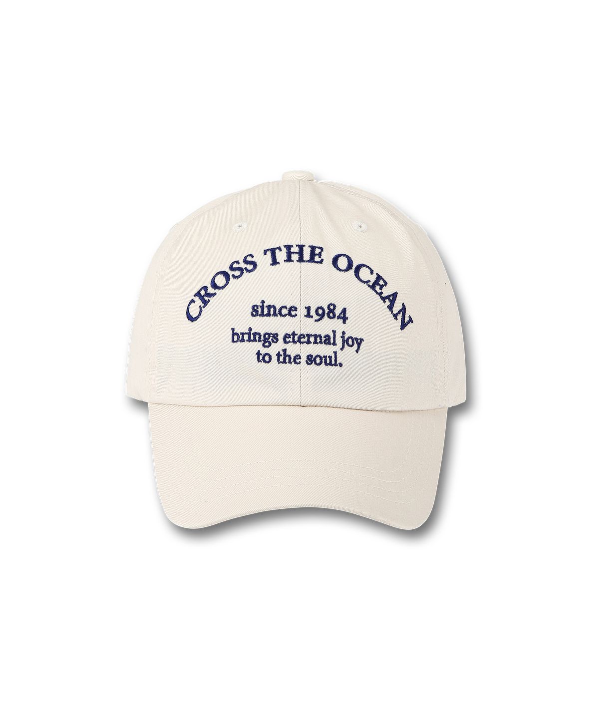 돌핀웨이브어패럴(DOLPHIN WAVE APPAREL) 돌핀 레터링 볼캡 아이보리