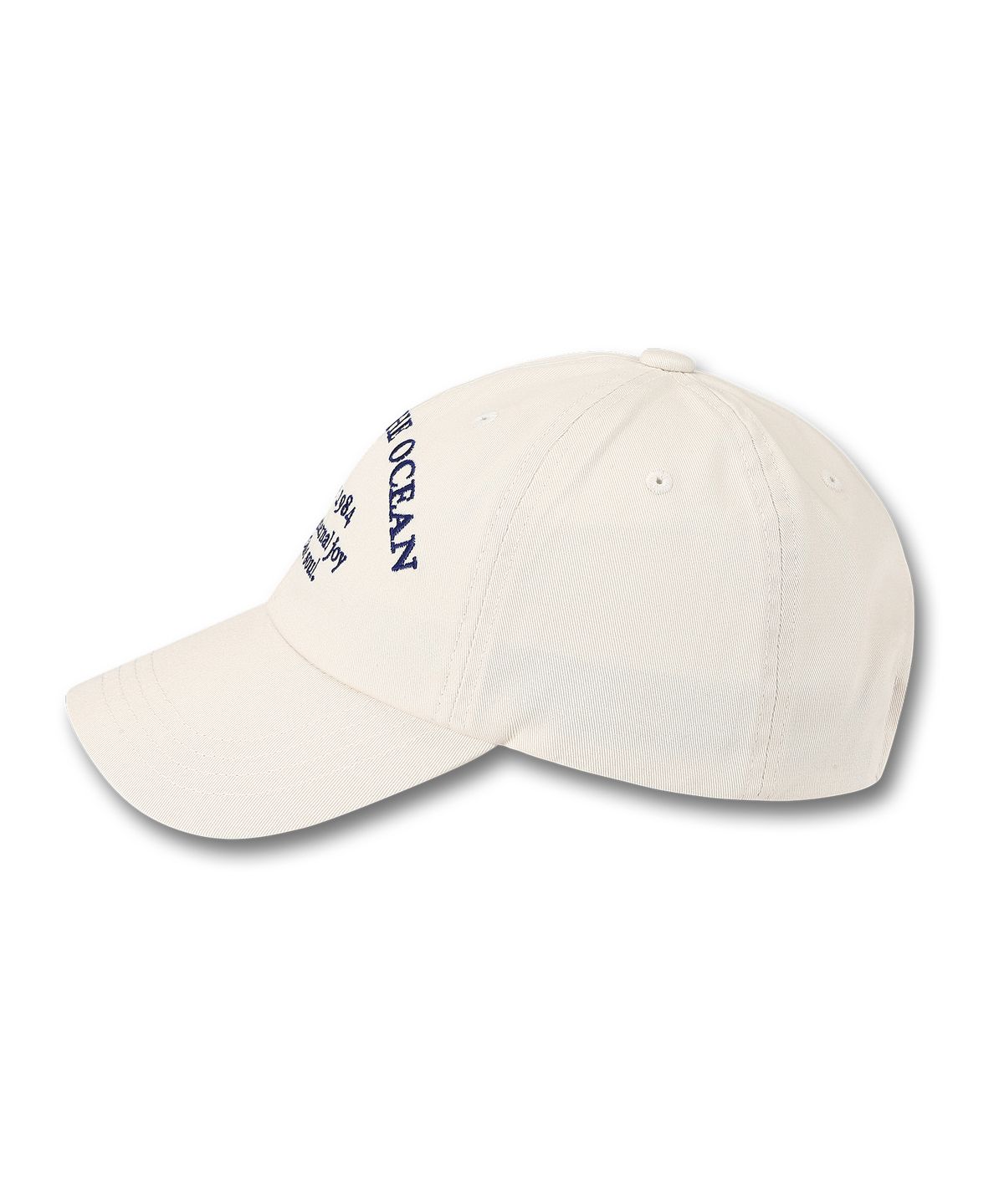 돌핀웨이브어패럴(DOLPHIN WAVE APPAREL) 돌핀 레터링 볼캡 아이보리