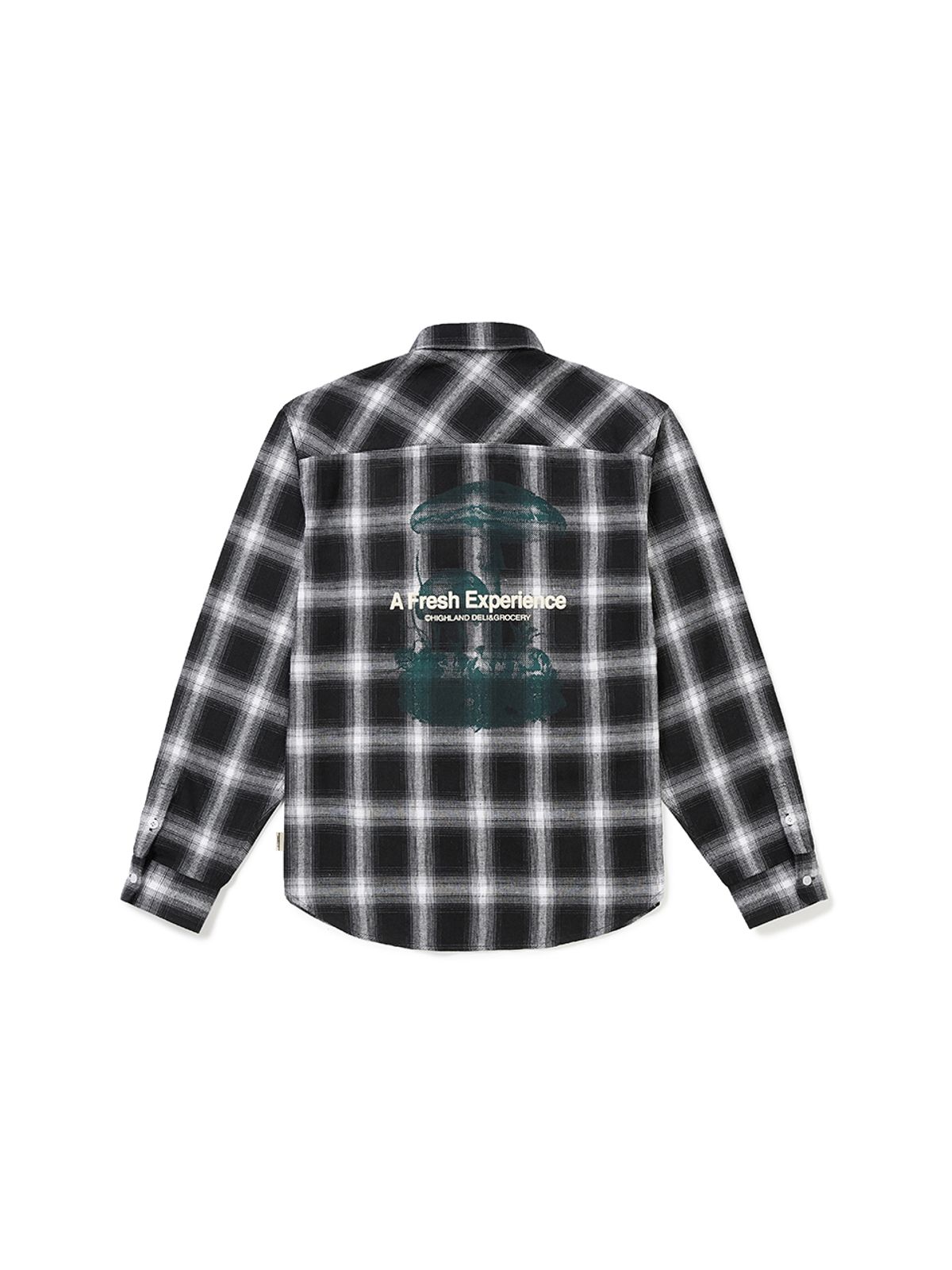 하이랜드 델리 앤 그로서리(HIGHLAND DELI AND GROCERY) Graphic Checkered Shirt Black