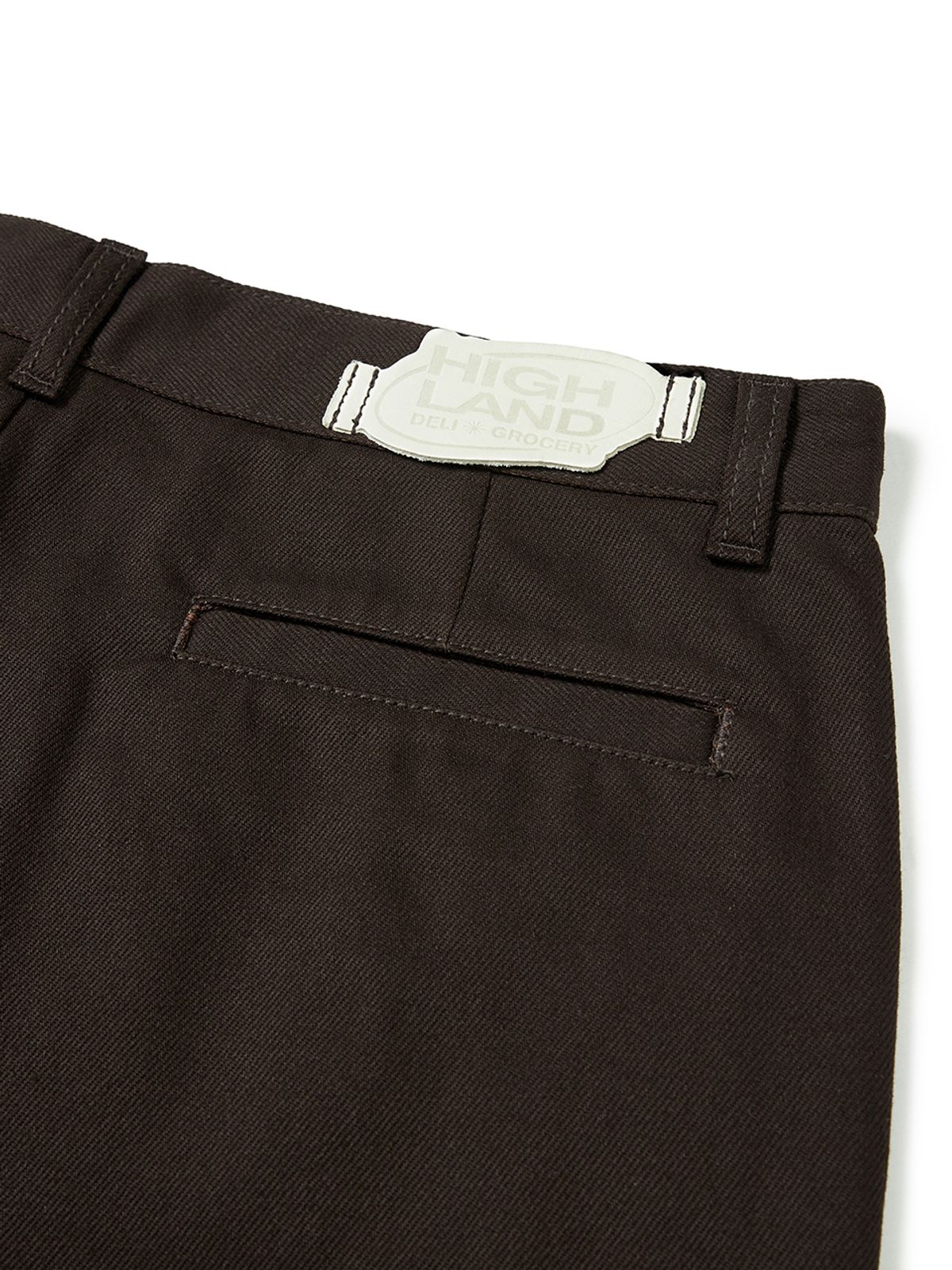 하이랜드 델리 앤 그로서리(HIGHLAND DELI AND GROCERY) Graphic Work Pants Brown