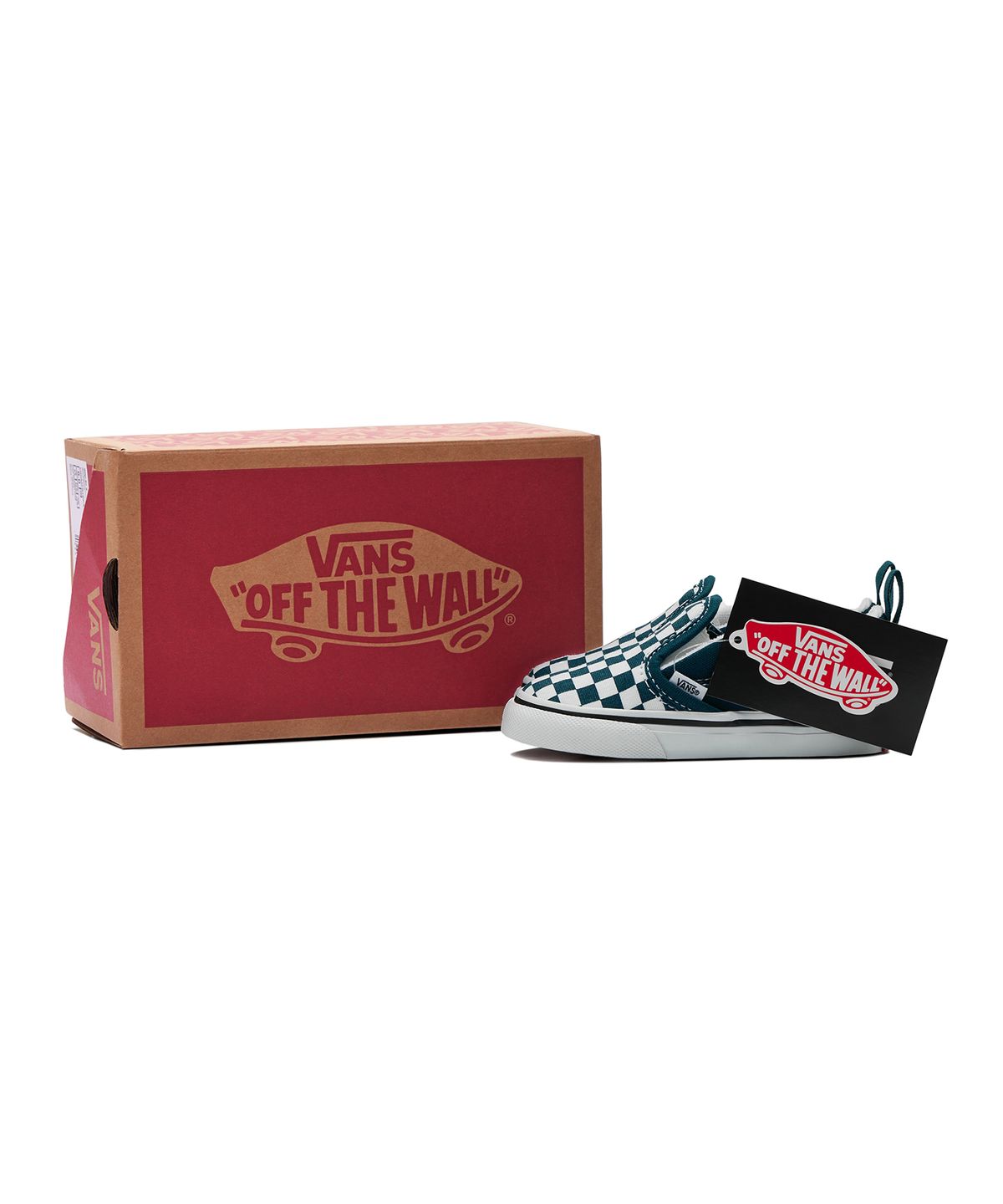 반스 키즈(VANS KIDS) 슬립온 V 토들러 - (체커보드) 딥틸
