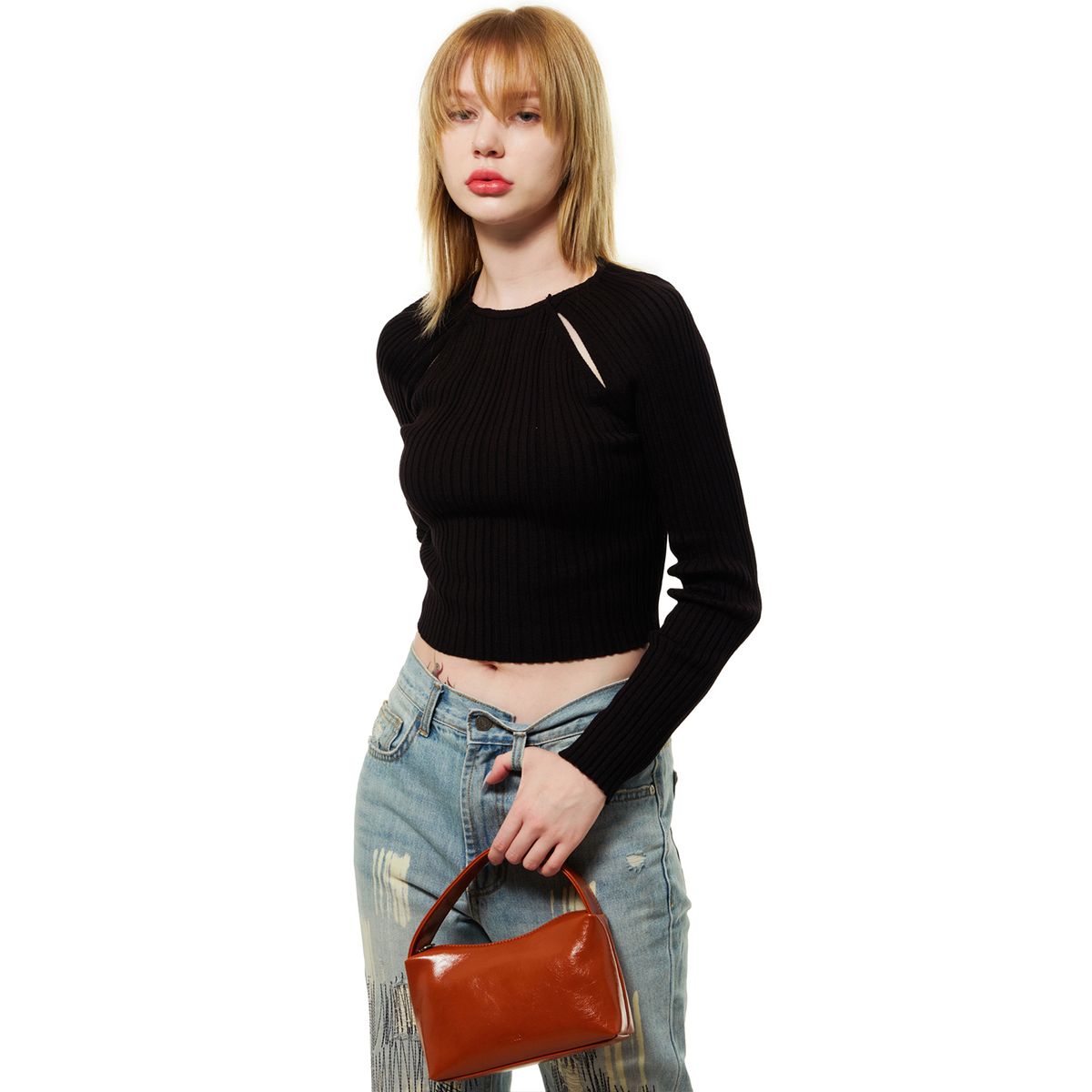 투오(TUO) PUDDING BAG_GLOSSY CINNAMON
