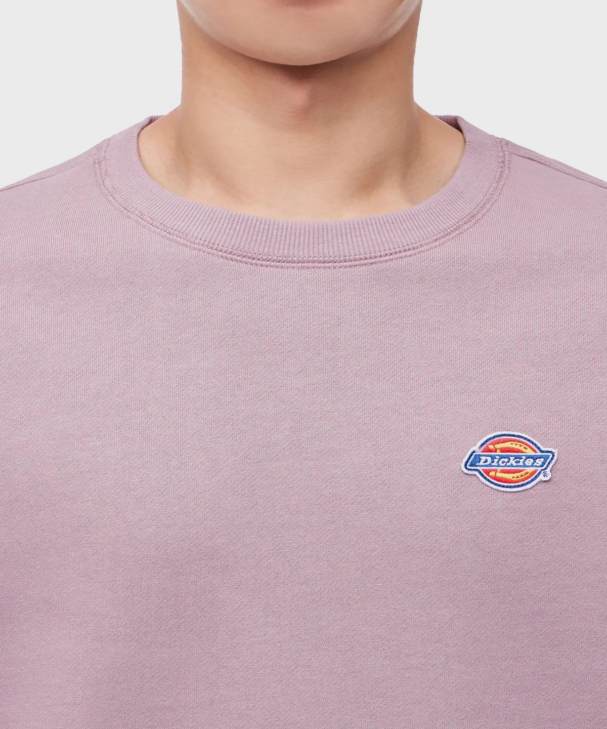 디키즈(DICKIES) 플리스 OX 칼라 로고 릴렉스드 크루넥 Elderberry