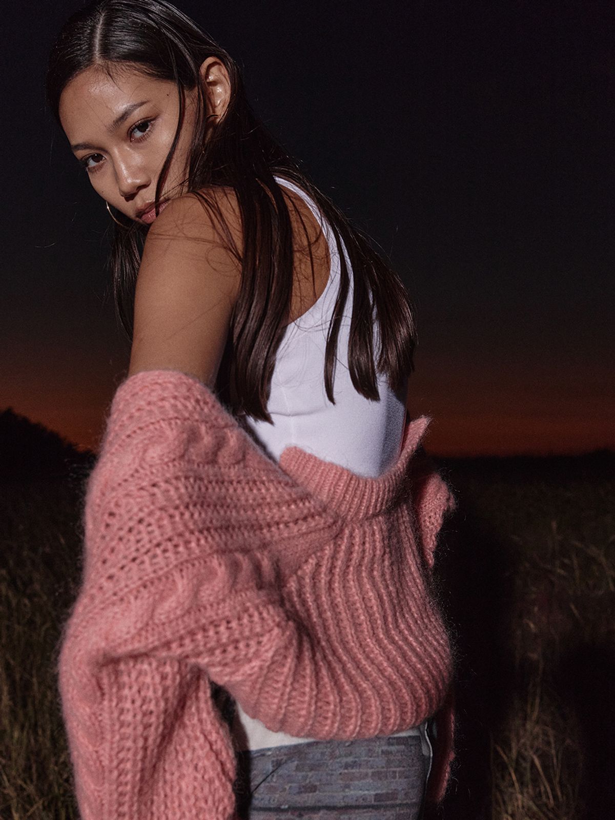 에즈이프 캘리(ASIF CALIE) KNIT BOLERO PINK