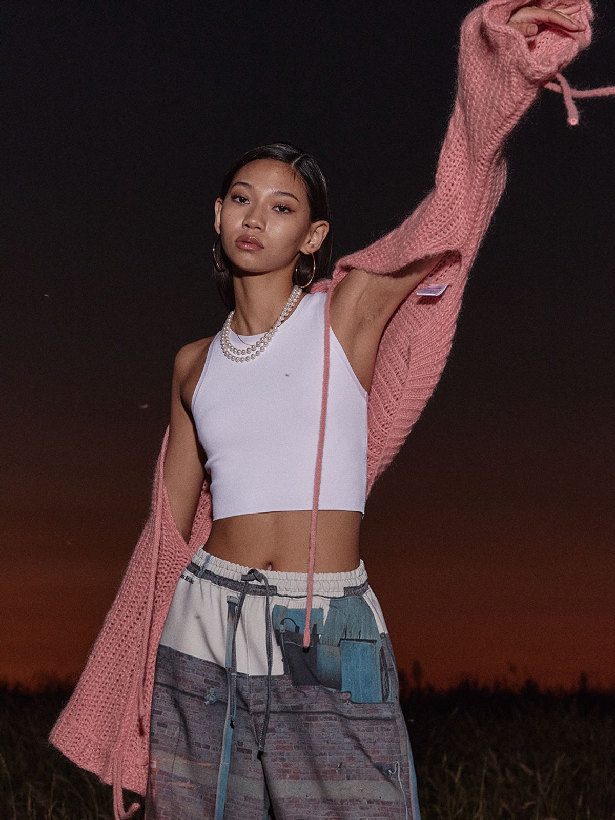 에즈이프 캘리(ASIF CALIE) KNIT BOLERO PINK