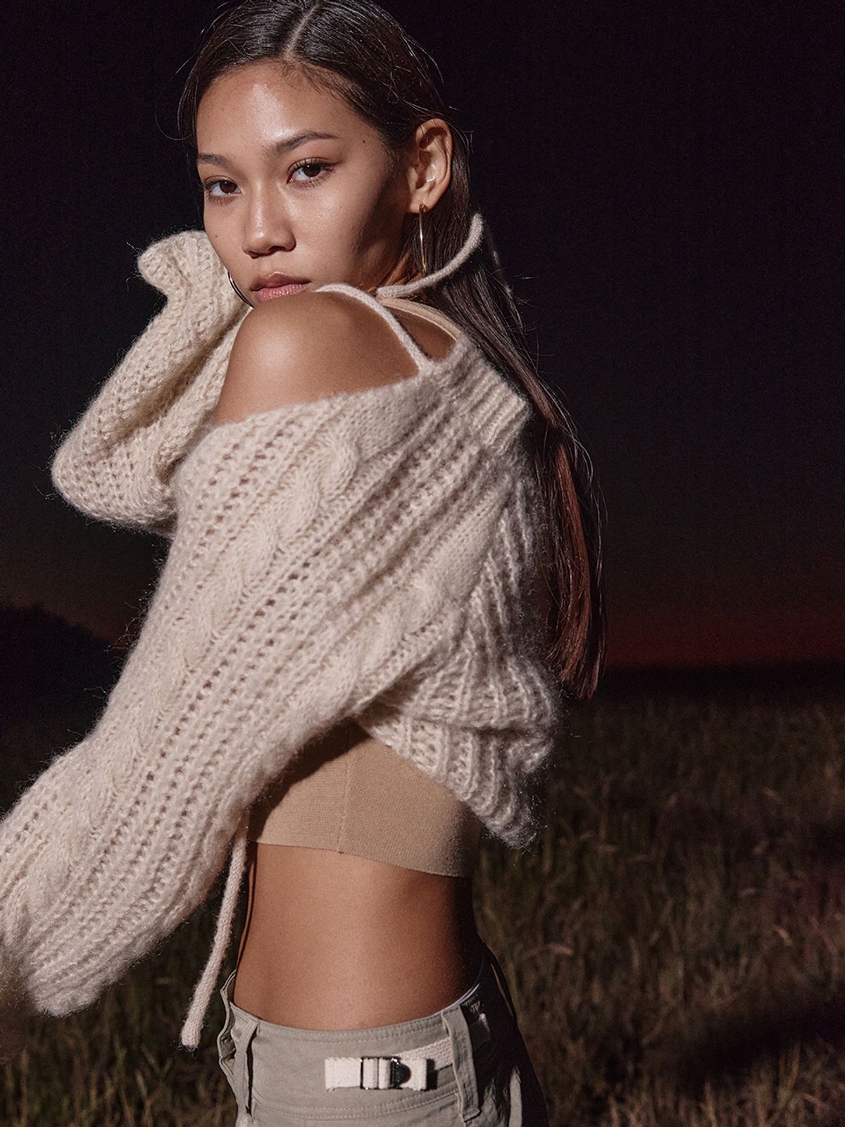 에즈이프 캘리(ASIF CALIE) KNIT BOLERO BEIGE