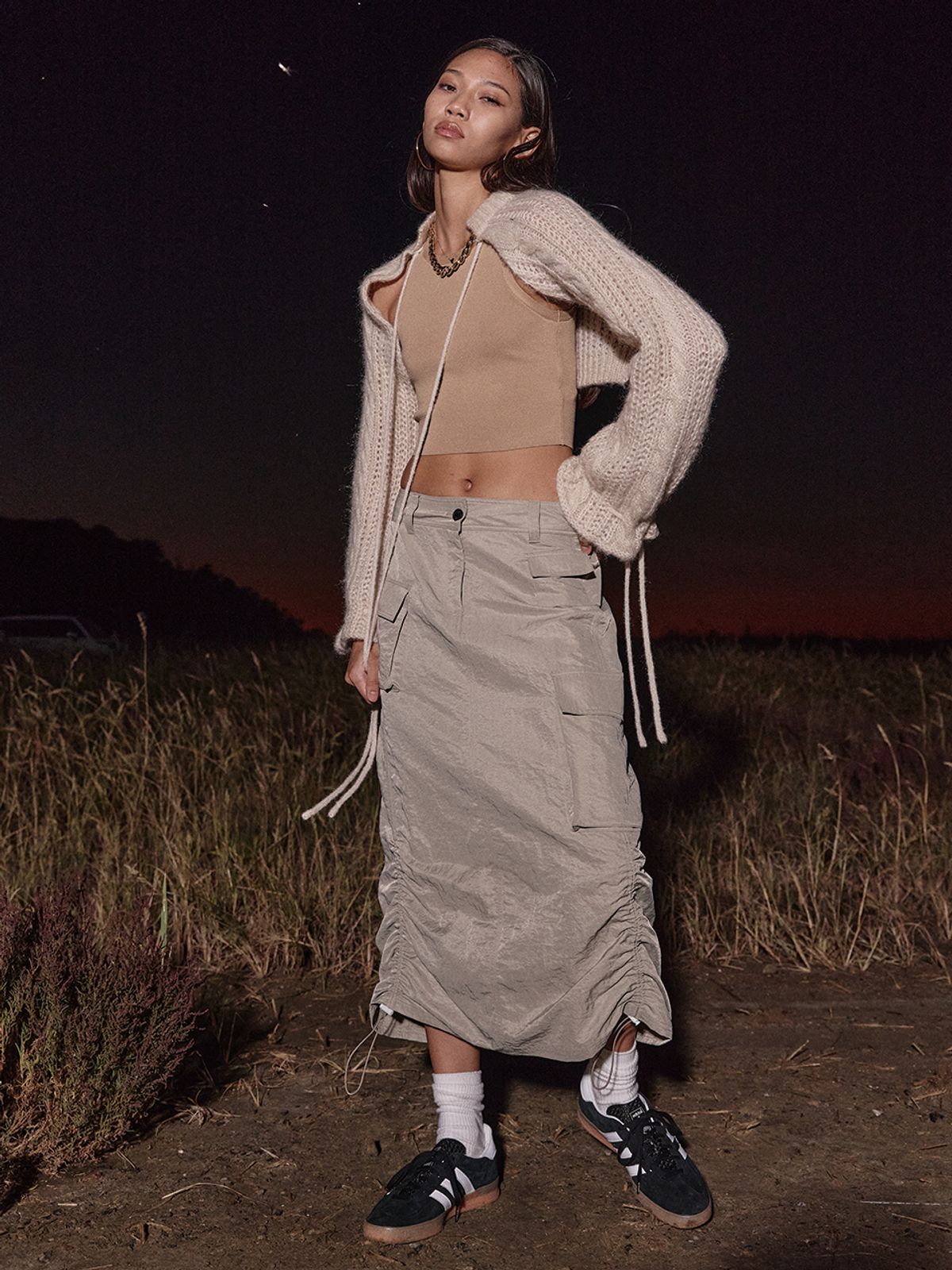 에즈이프 캘리(ASIF CALIE) KNIT BOLERO BEIGE