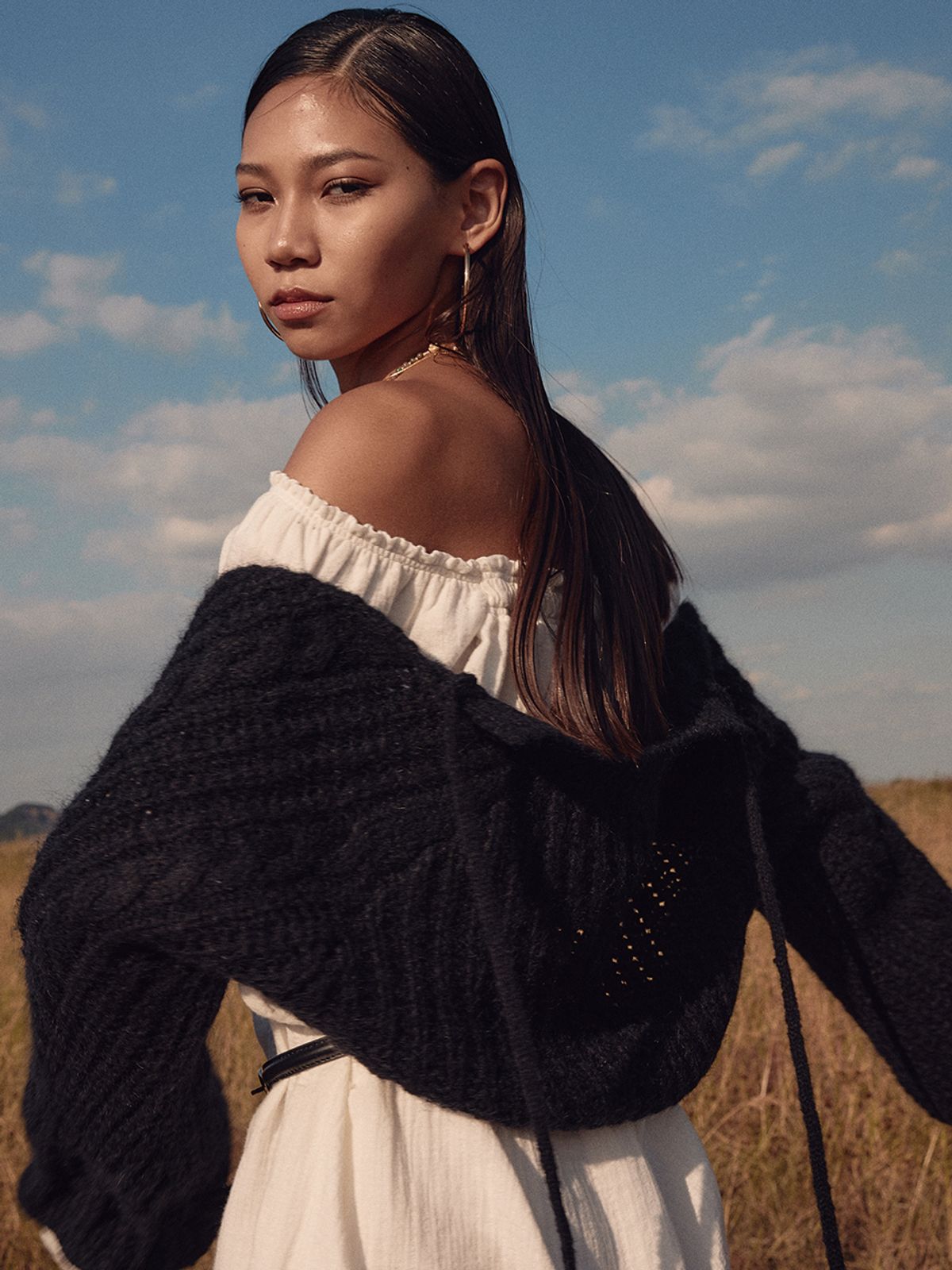 에즈이프 캘리(ASIF CALIE) KNIT BOLERO BLACK