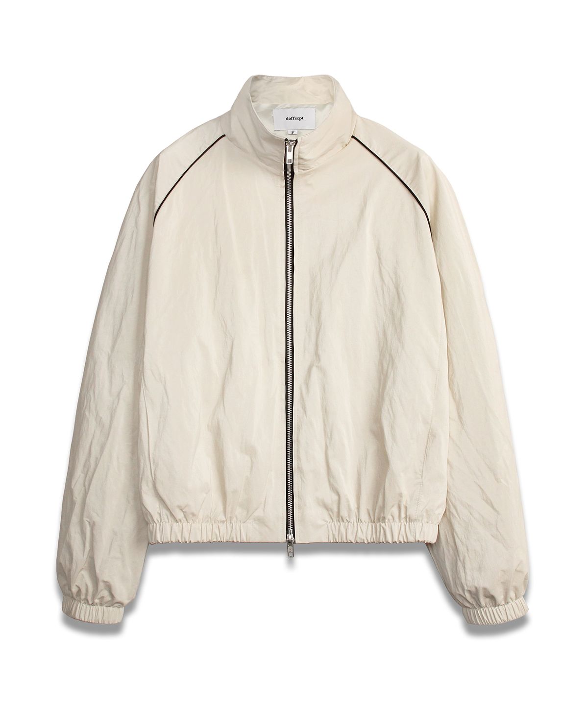 도프셉(DOFFSEPT) FAUX Leather Windbreaker in Ivory
