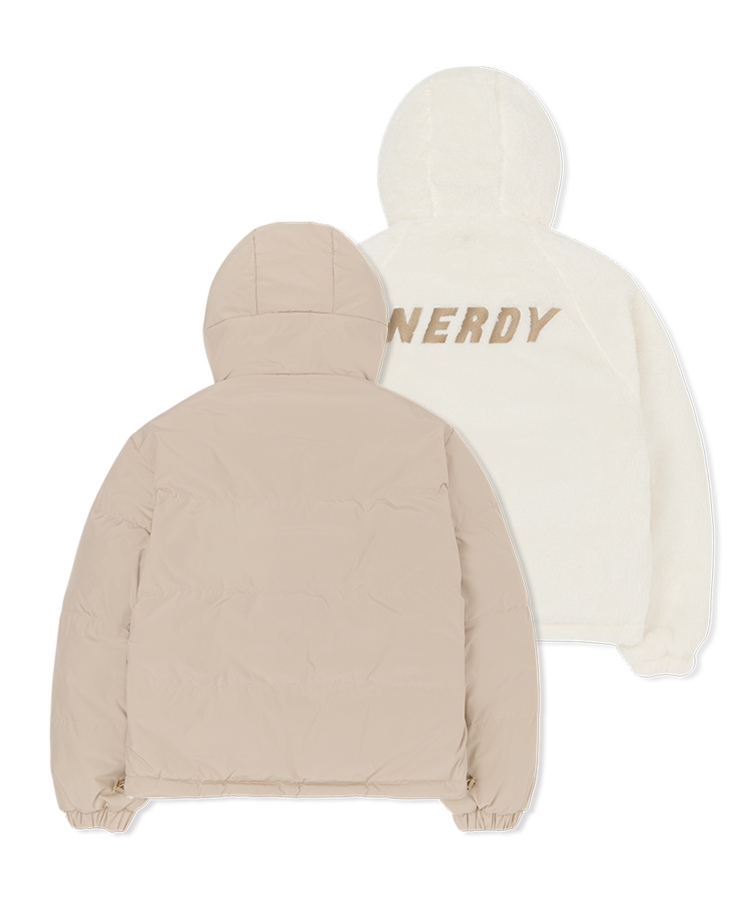 MUSINSA | NERDY Fleece Reversible Down Jacket Beige