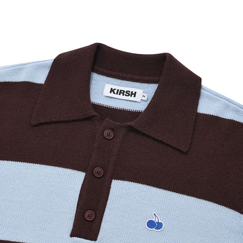 ★2022SS新作★KIRSH★MEN SMALL CHERRY POLO KNIT MUSINSA | KIRSH Uni Small Cherry Polo Rugby Knit [Ice]