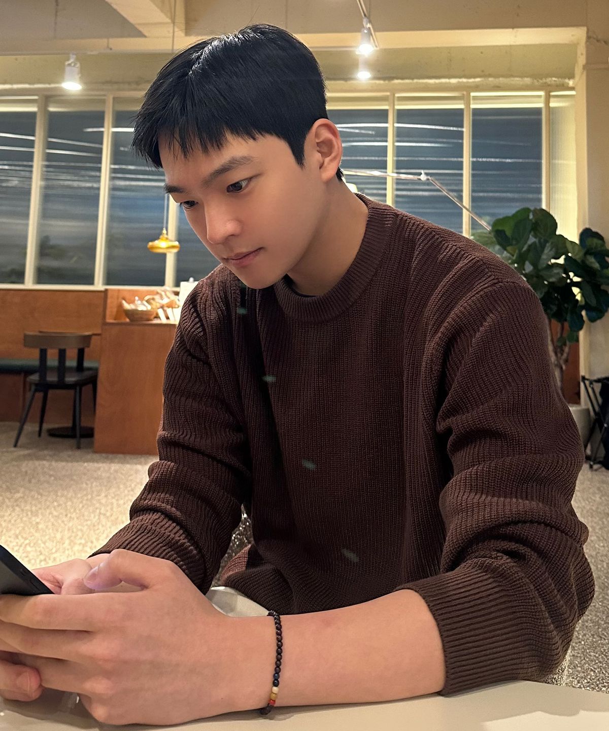 마인드브릿지(MINDBRIDGE) [ON][집업or라운드 선택]하찌조직 오버핏 데일리니트 - 6color