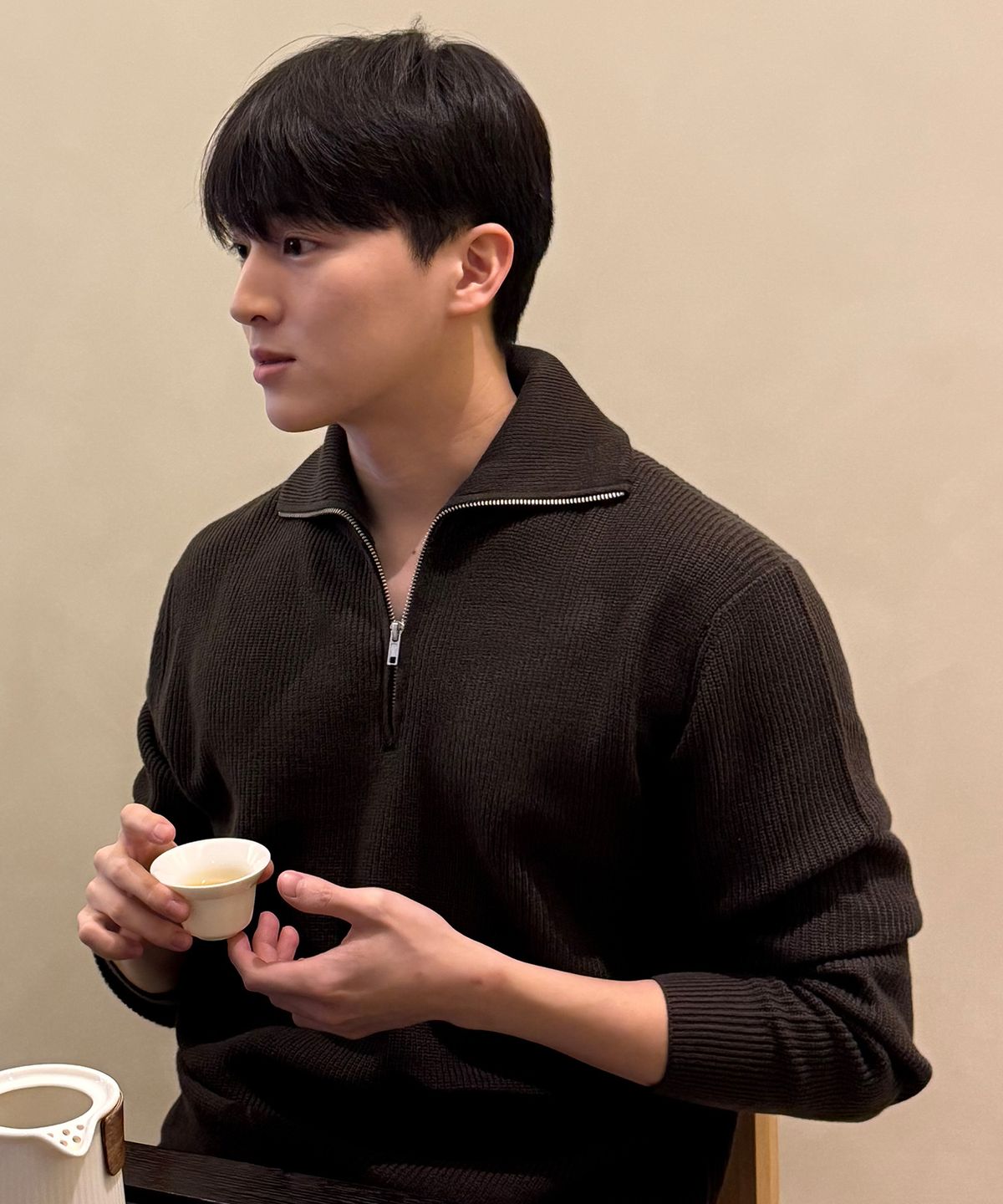 마인드브릿지(MINDBRIDGE) [ON][집업or라운드 선택]하찌조직 오버핏 데일리니트 - 6color