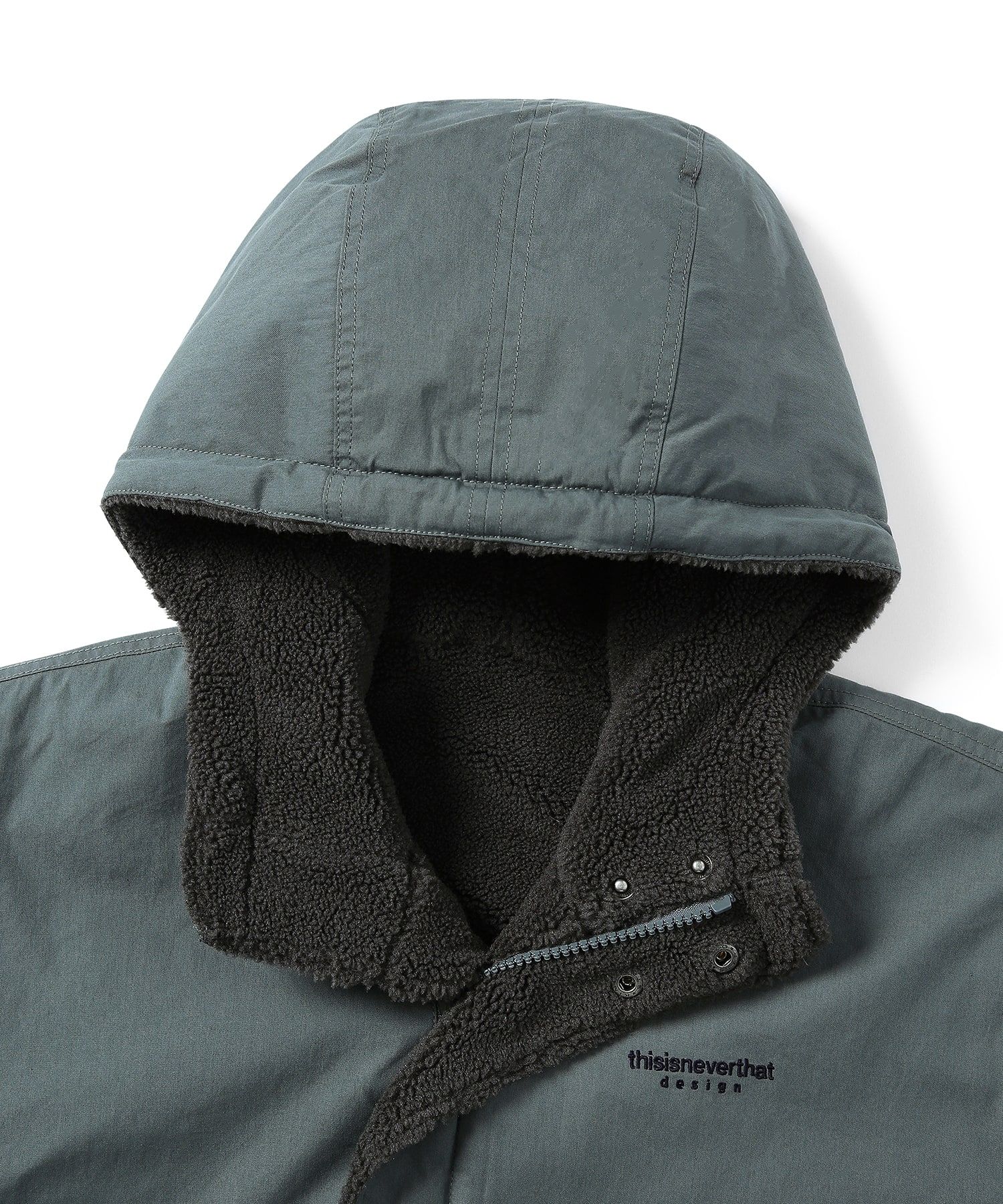 MUSINSA | thisisneverthat Reversible Sherpa Jacket Blue Grey